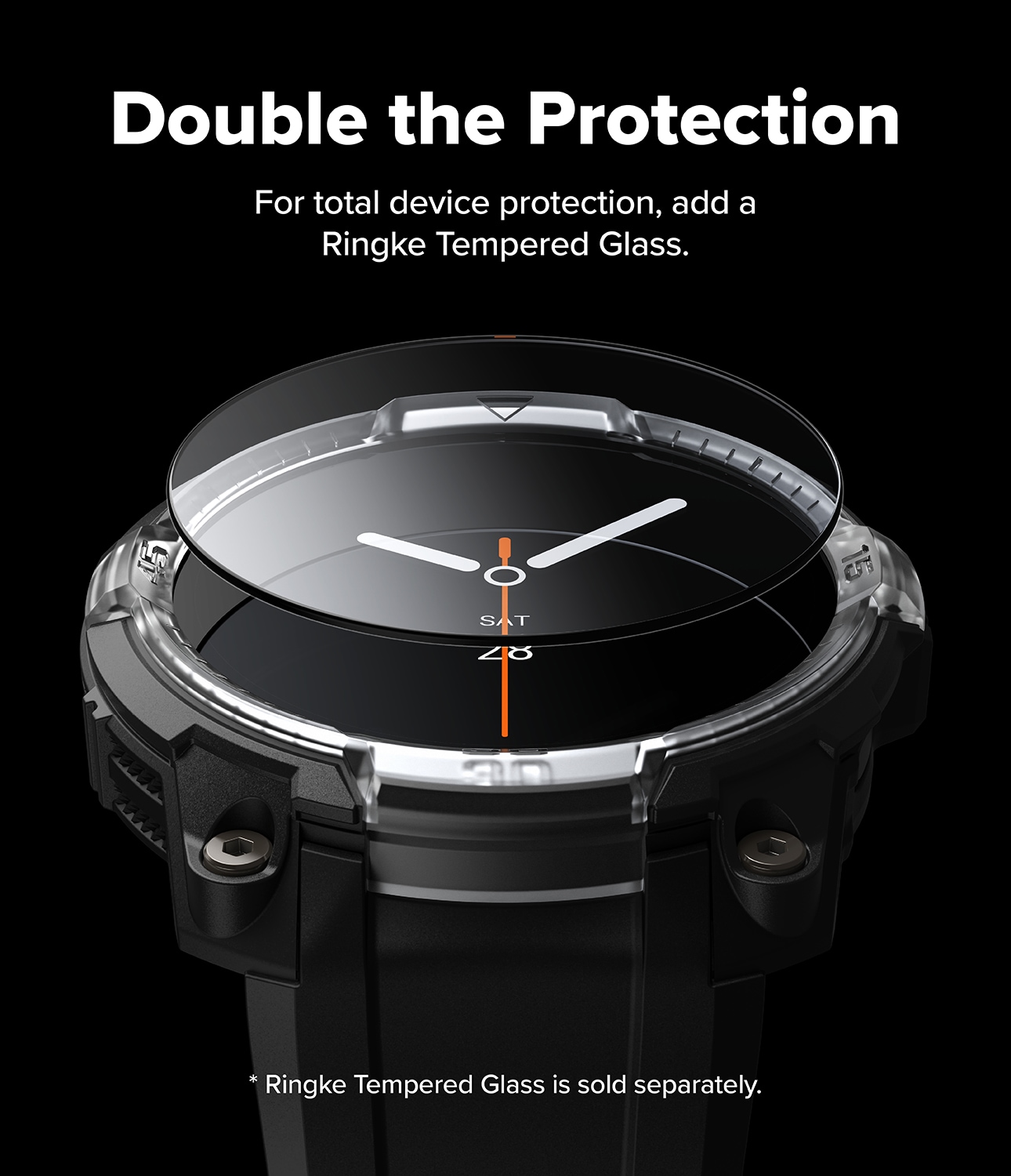 Samsung Galaxy Watch 8 44mm Rugged Gear Deksel & Reim, Svart