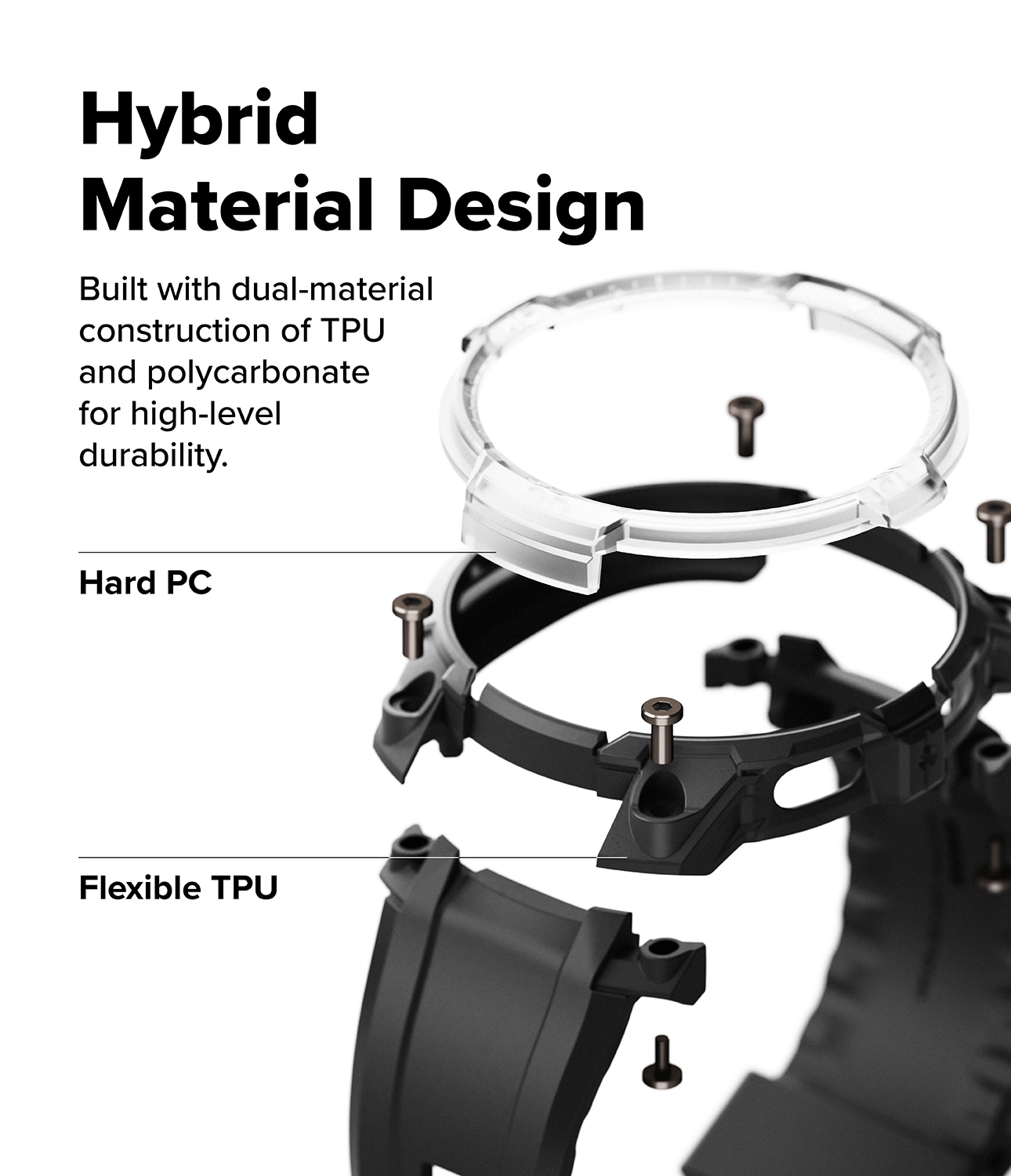 Samsung Galaxy Watch 8 44mm Rugged Gear Deksel & Reim, Svart