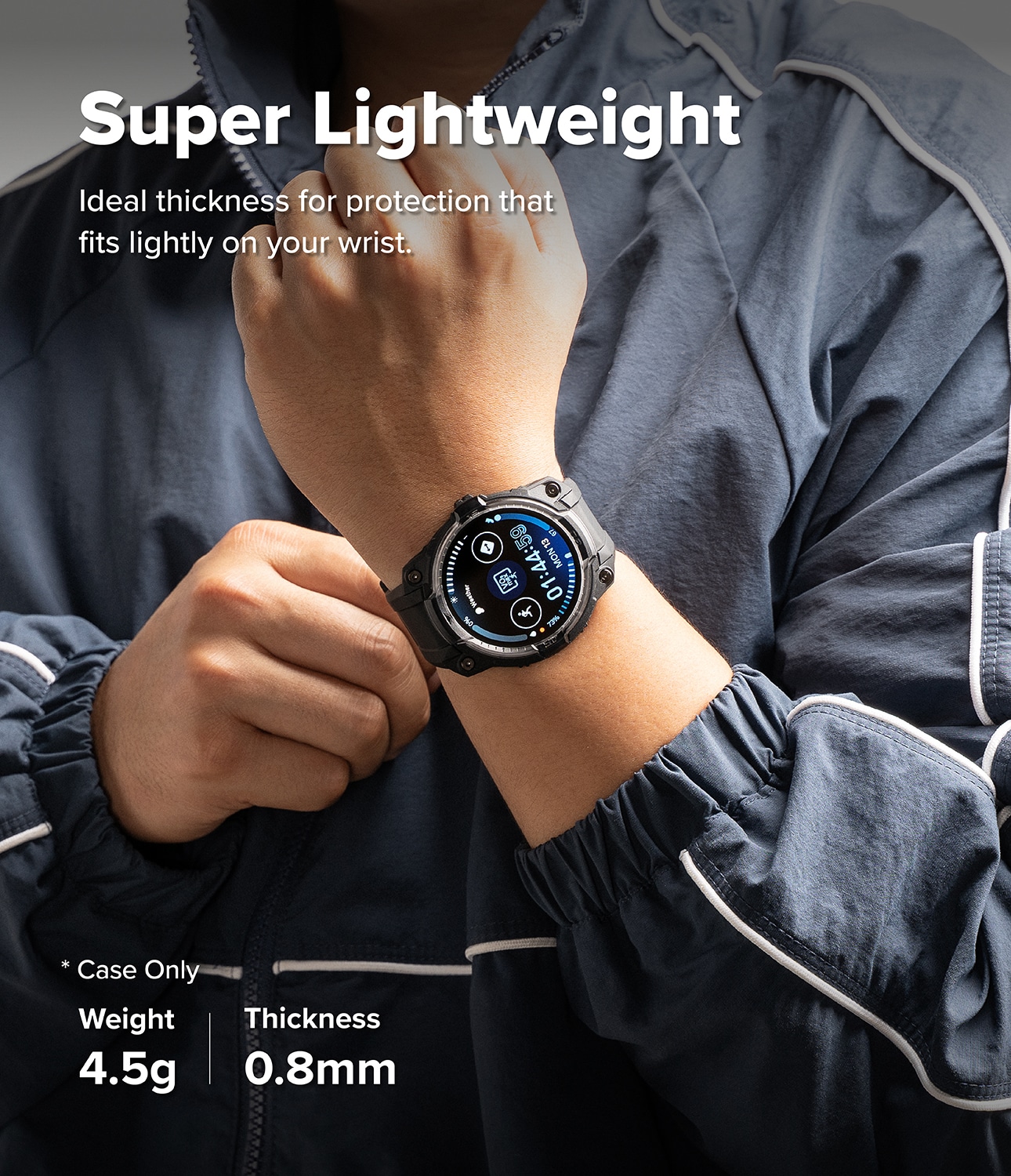 Samsung Galaxy Watch 8 44mm Rugged Gear Deksel & Reim, Svart