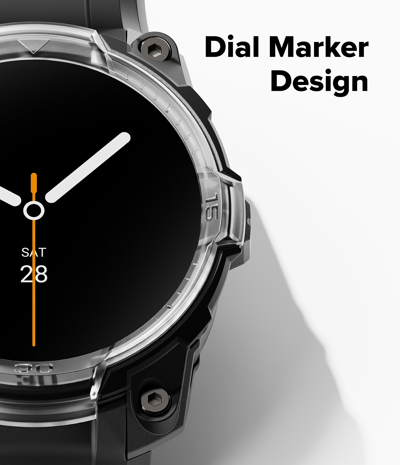 Samsung Galaxy Watch 8 44mm Rugged Gear Deksel & Reim, Svart