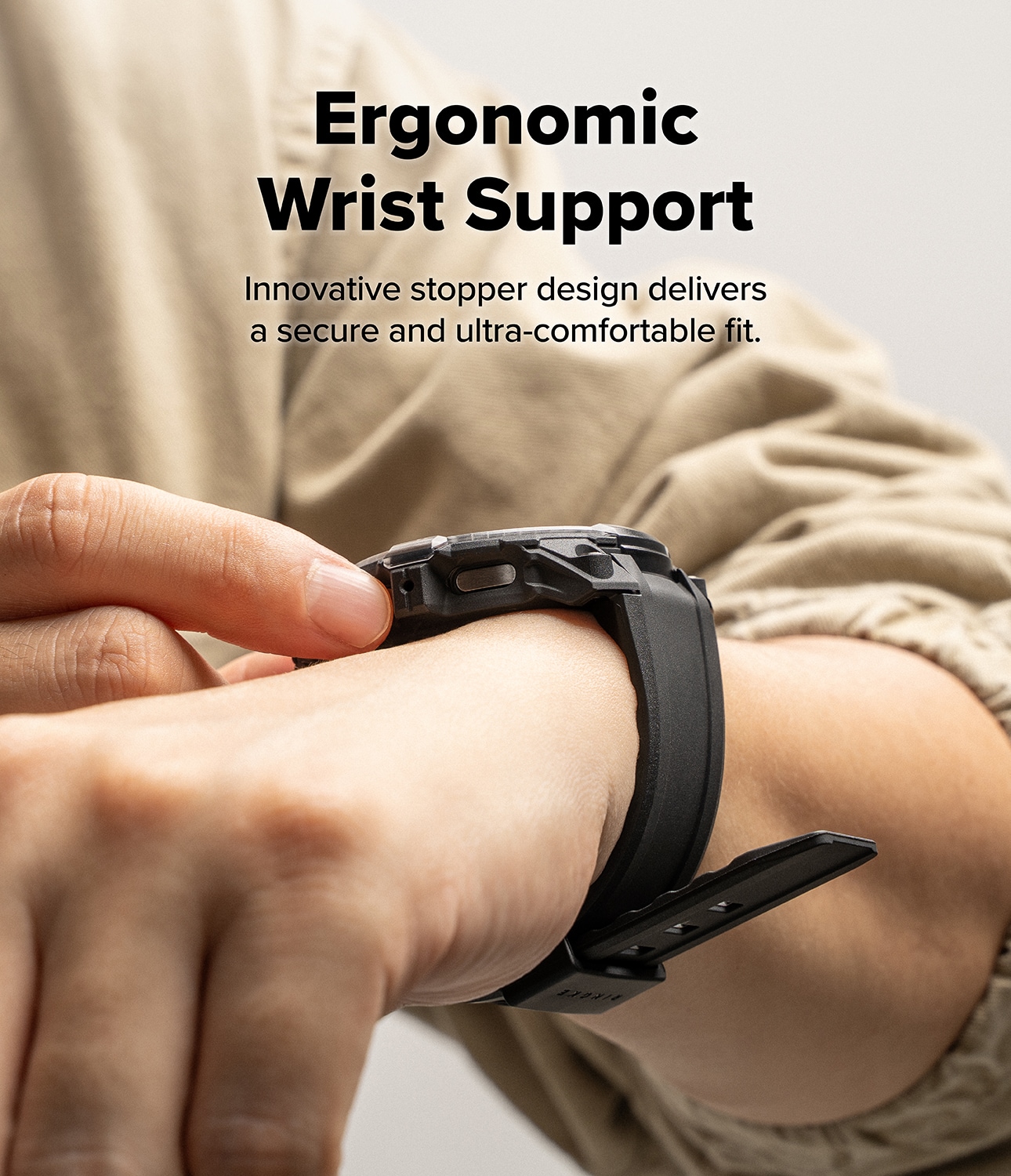 Samsung Galaxy Watch 8 44mm Rugged Gear Deksel & Reim, Svart