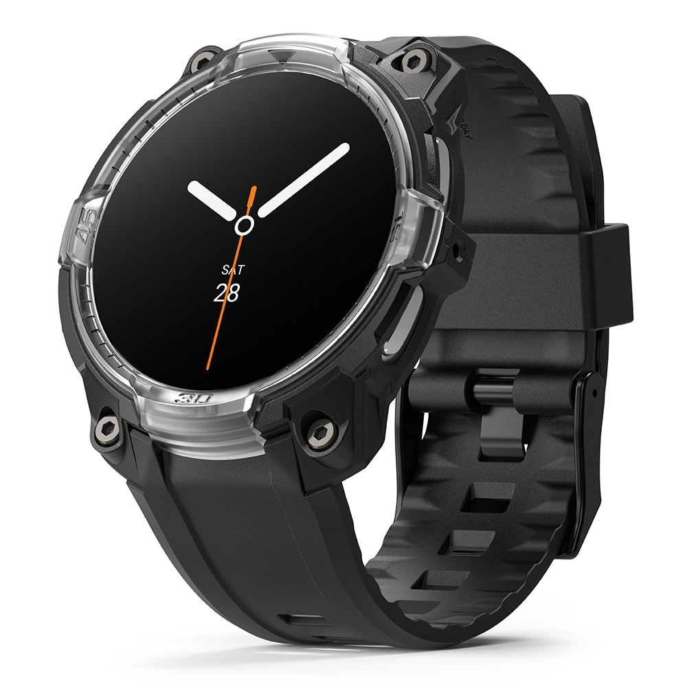 Samsung Galaxy Watch 8 44mm Rugged Gear Deksel & Reim, Svart