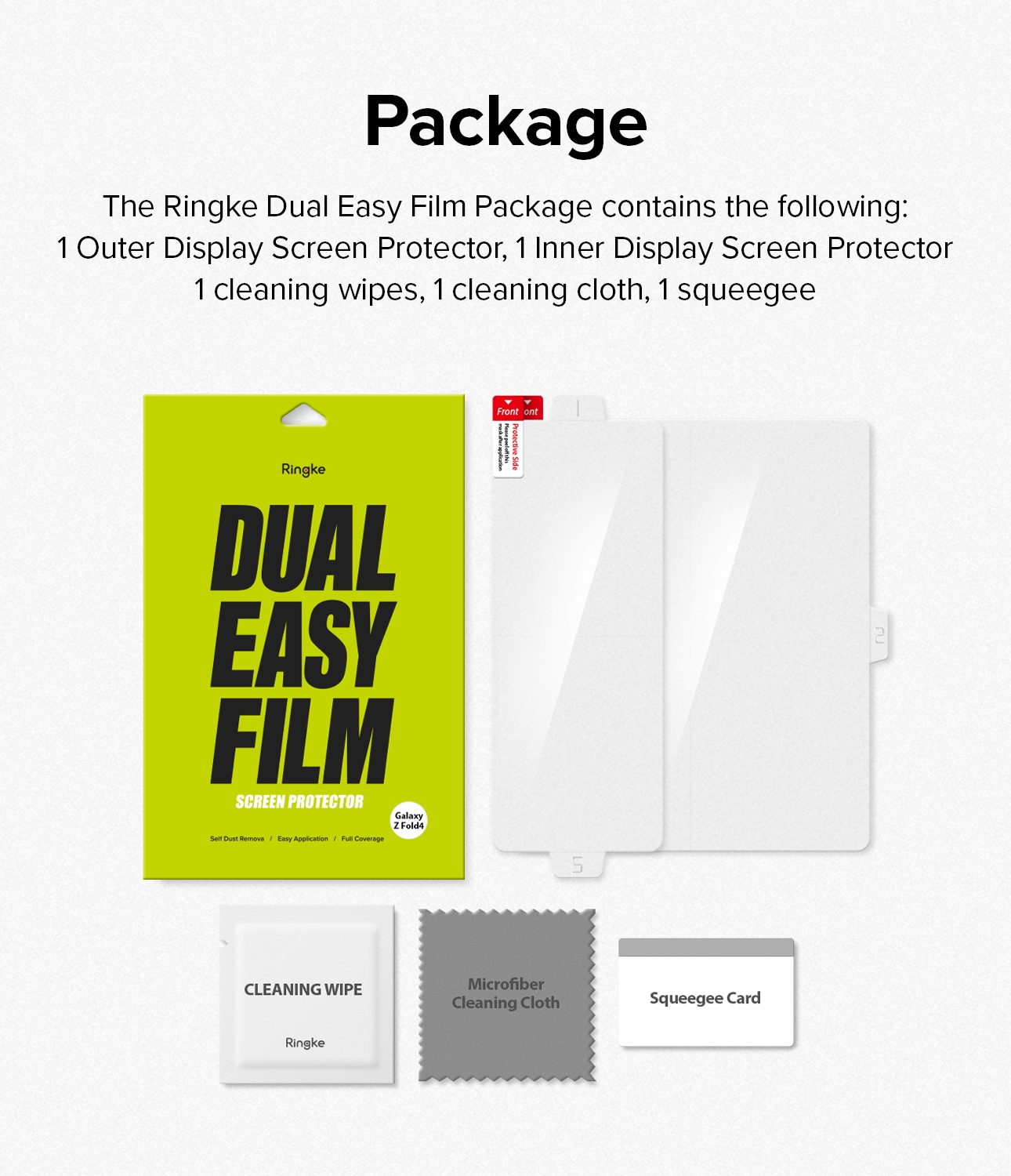 Samsung Galaxy Z Fold 4 Skjermbeskytter beskyttelsesfilm - Dual Easy
