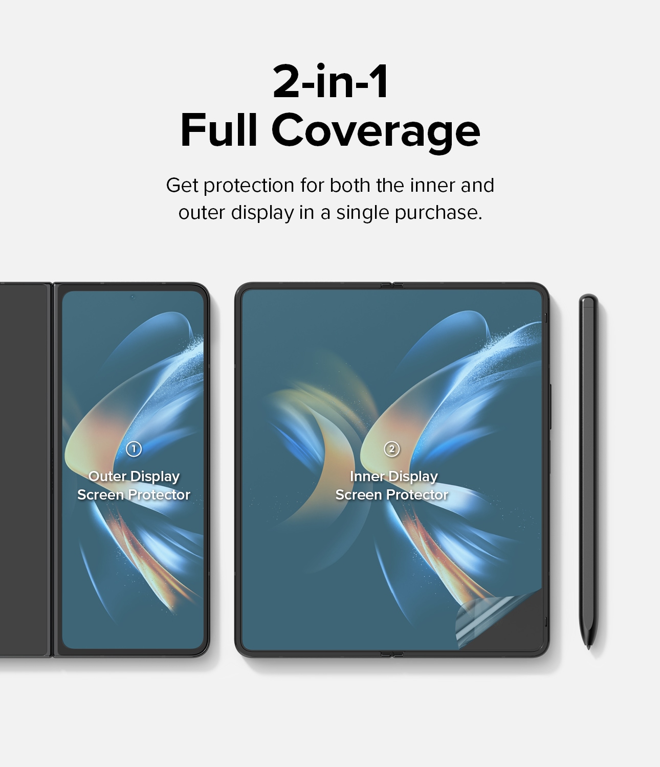 Samsung Galaxy Z Fold 4 Skjermbeskytter beskyttelsesfilm - Dual Easy