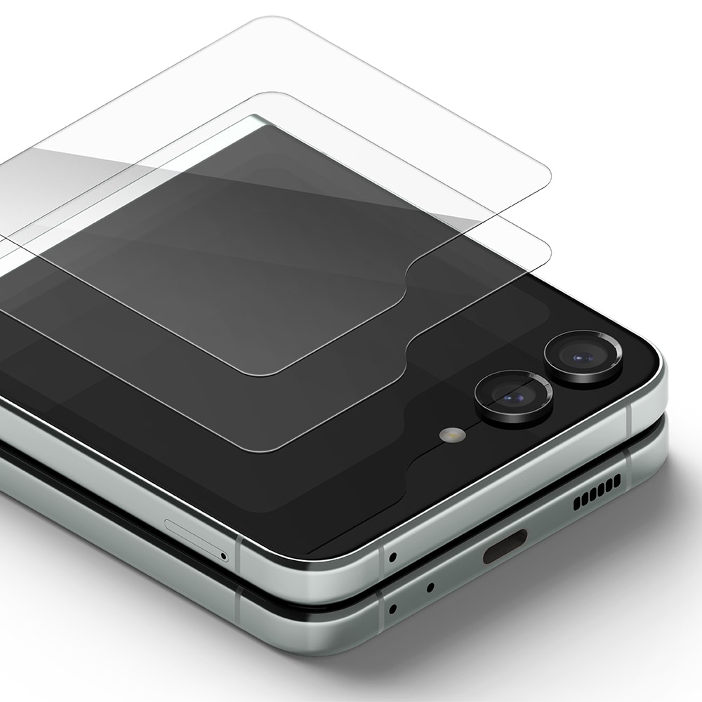Samsung Galaxy Z Flip 5 Ytterskjermbeskytter i glass (2-pack)