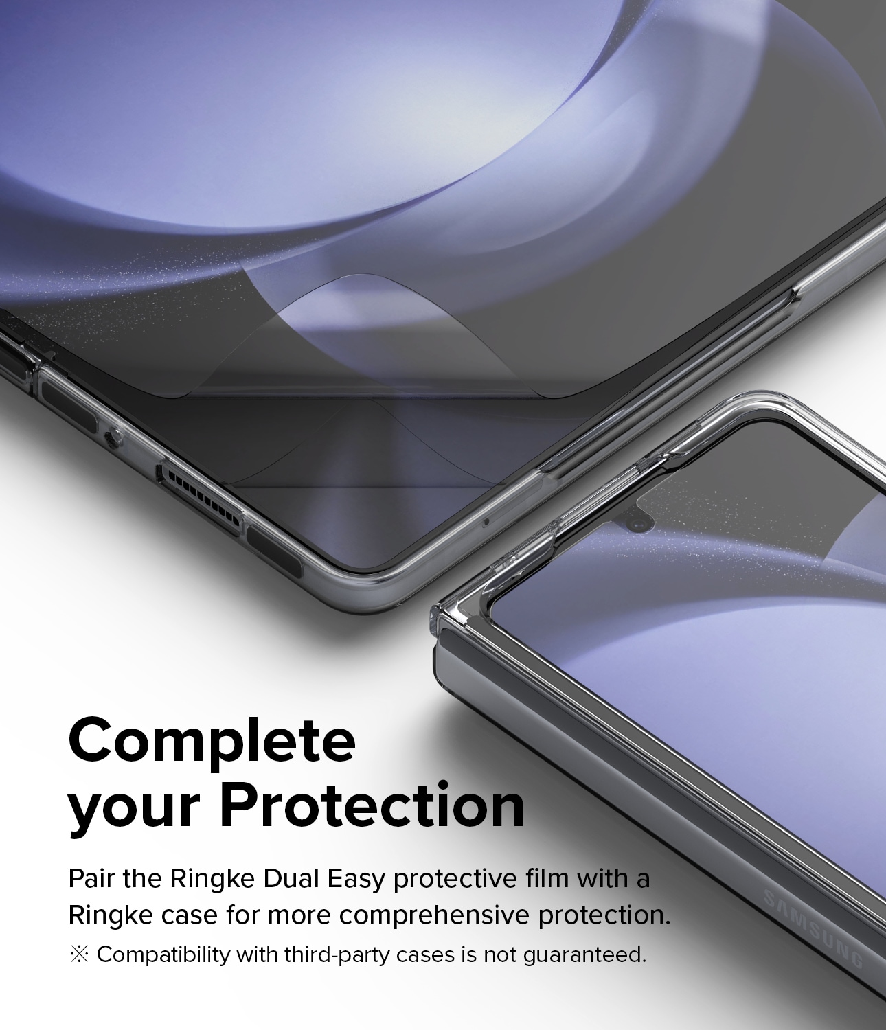 Samsung Galaxy Z Fold 5 Skjermbeskytter beskyttelsesfilm - Dual Easy