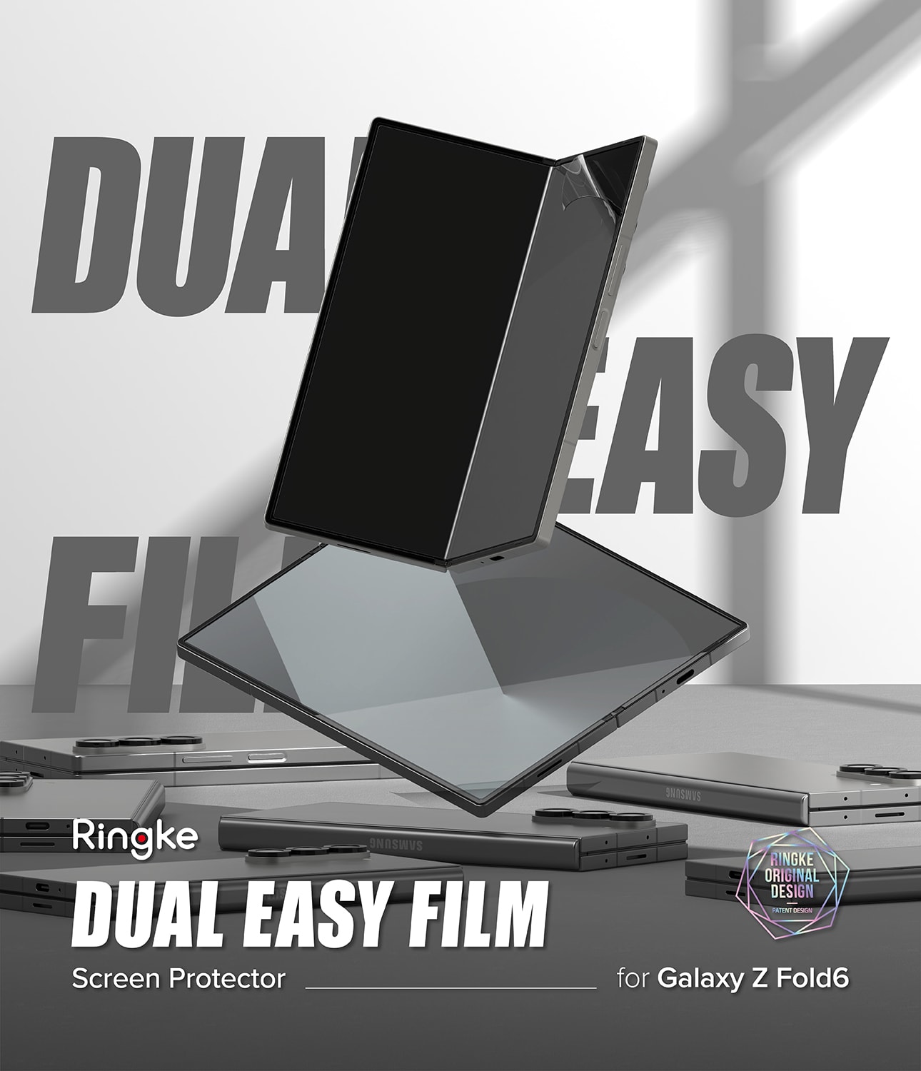 Samsung Galaxy Z Fold 6 Skjermbeskytter beskyttelsesfilm - Dual Easy (2-pack)