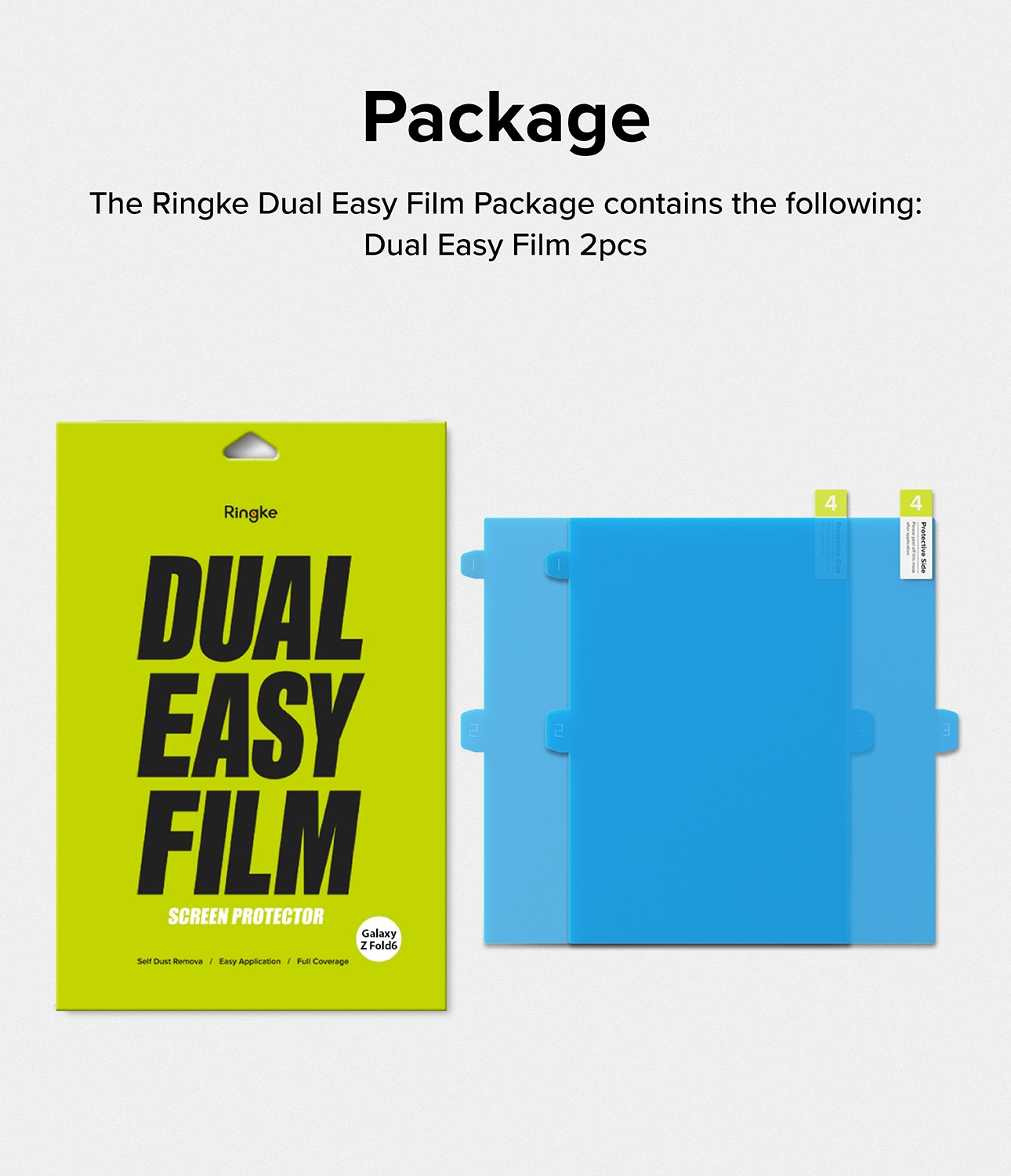 Samsung Galaxy Z Fold 6 Skjermbeskytter beskyttelsesfilm - Dual Easy (2-pack)
