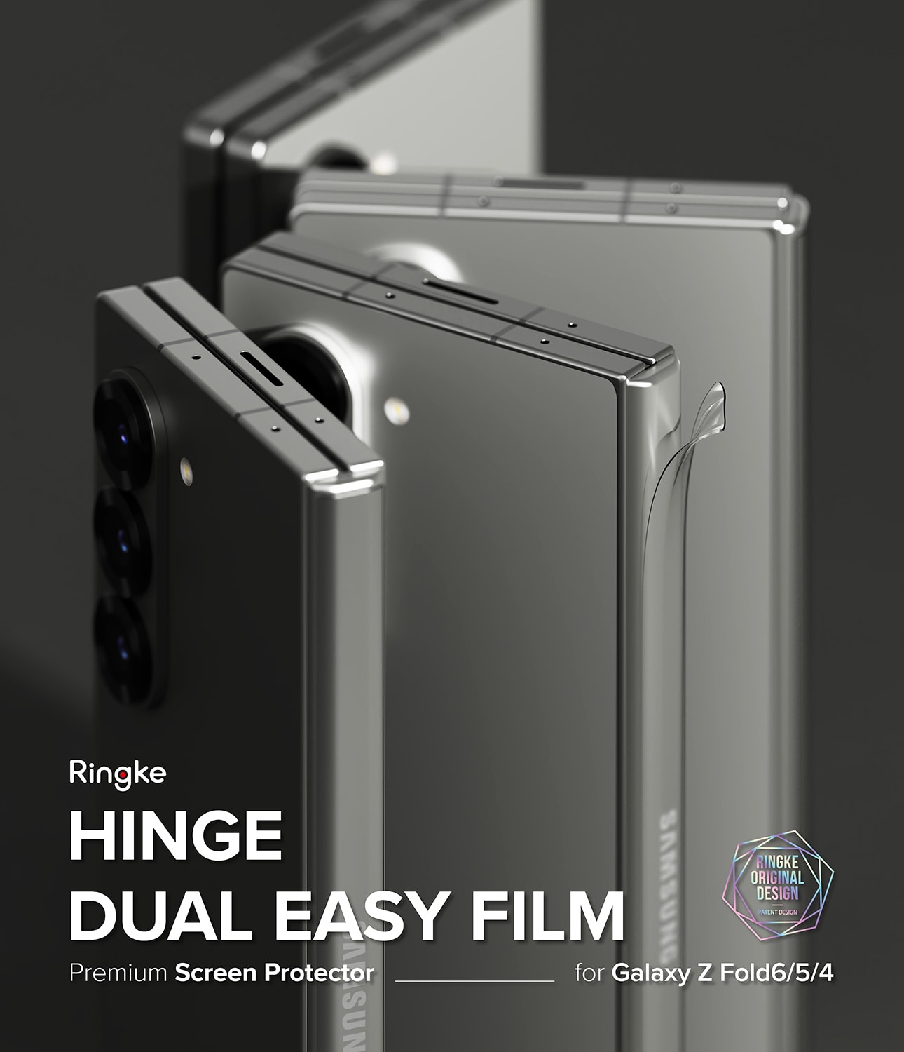 Samsung Galaxy Z Fold 5 Hinge beskyttelsesfilm – Dual Easy (2-pack)