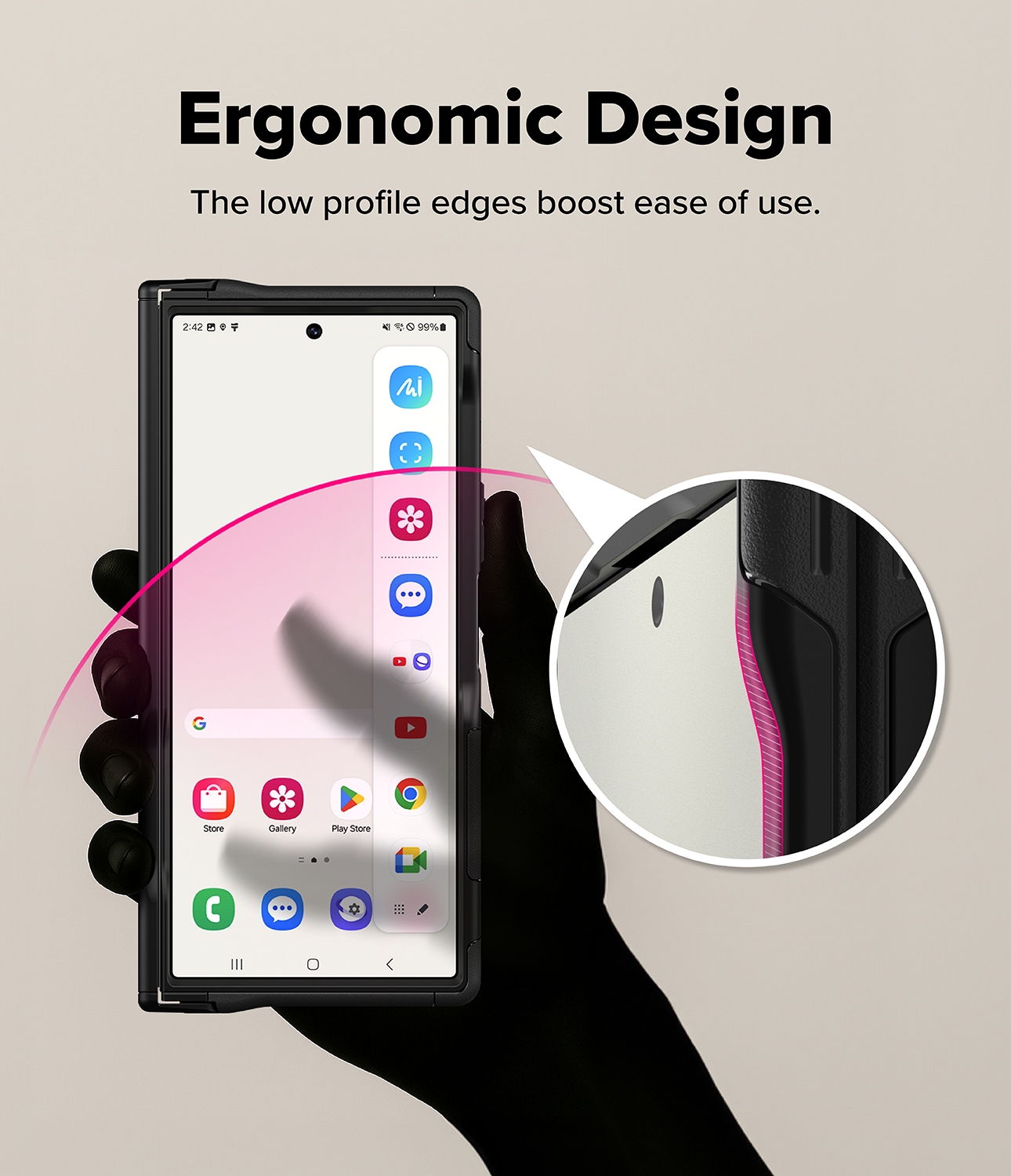 Samsung Galaxy Z Fold 7 Alles Magnetisk Deksel, svart