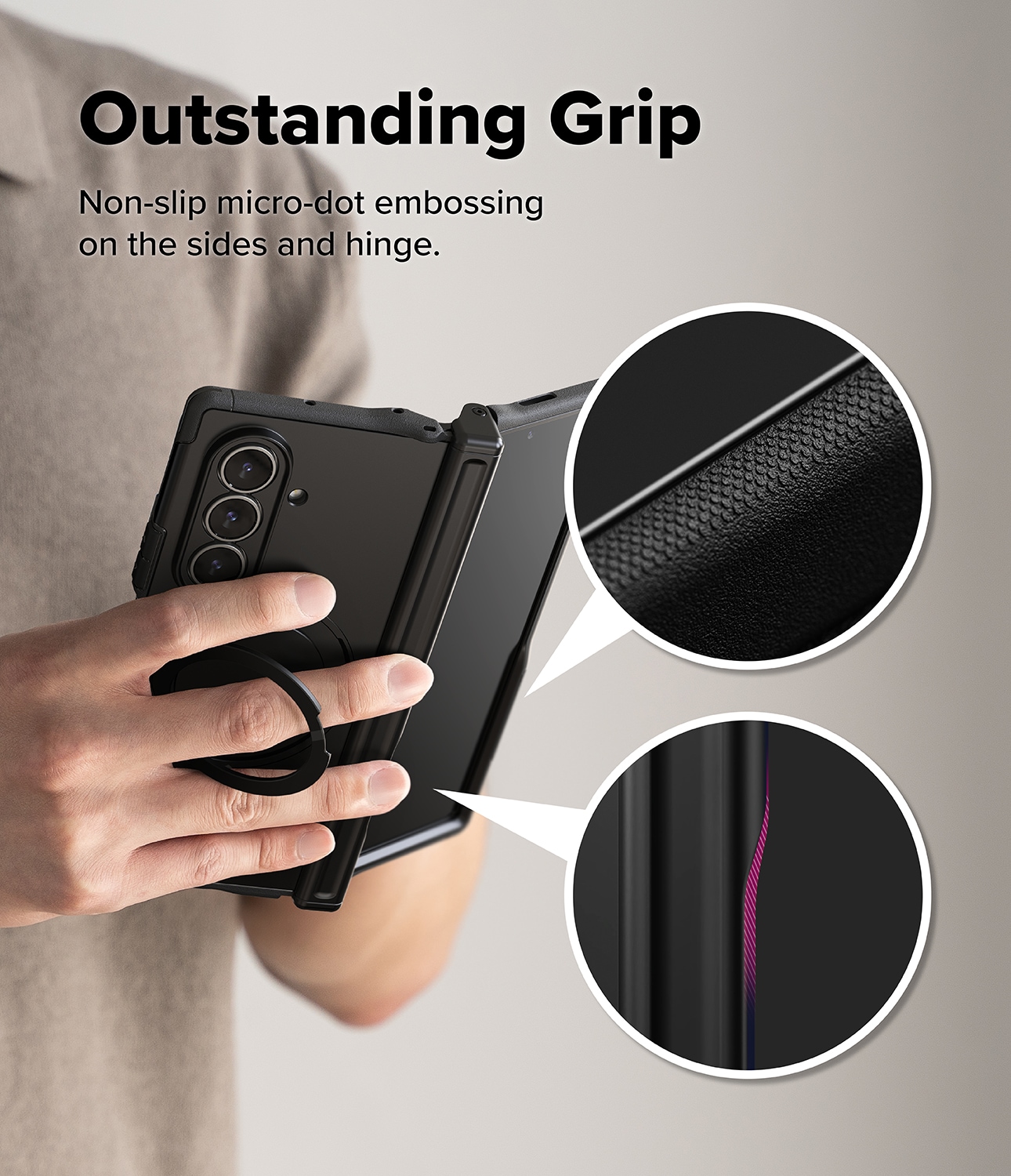 Samsung Galaxy Z Fold 7 Alles Magnetisk Deksel, svart