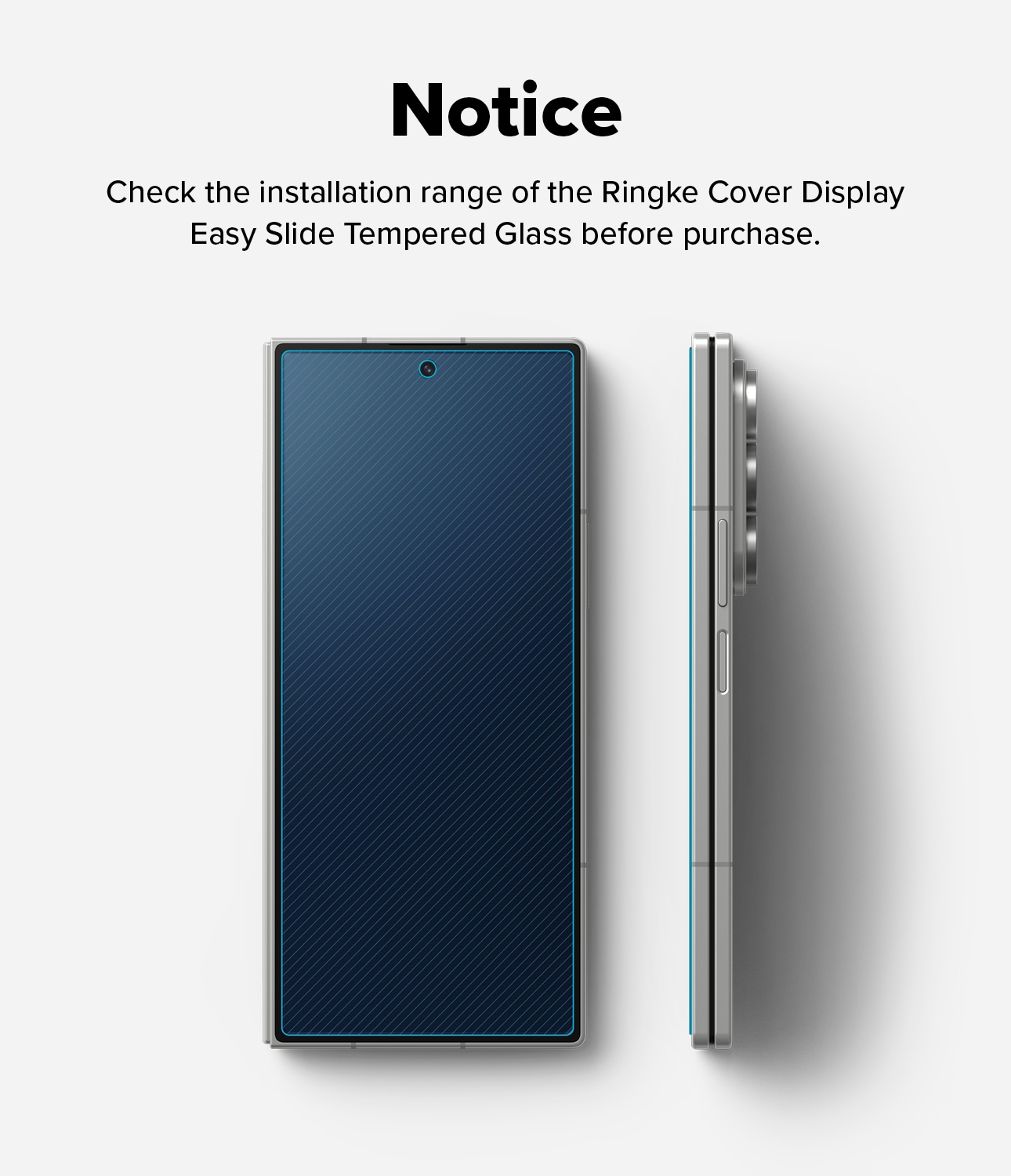 Samsung Galaxy Z Fold 7 Ytre skjermbeskytter i glass med monteringsramme (2-pack)