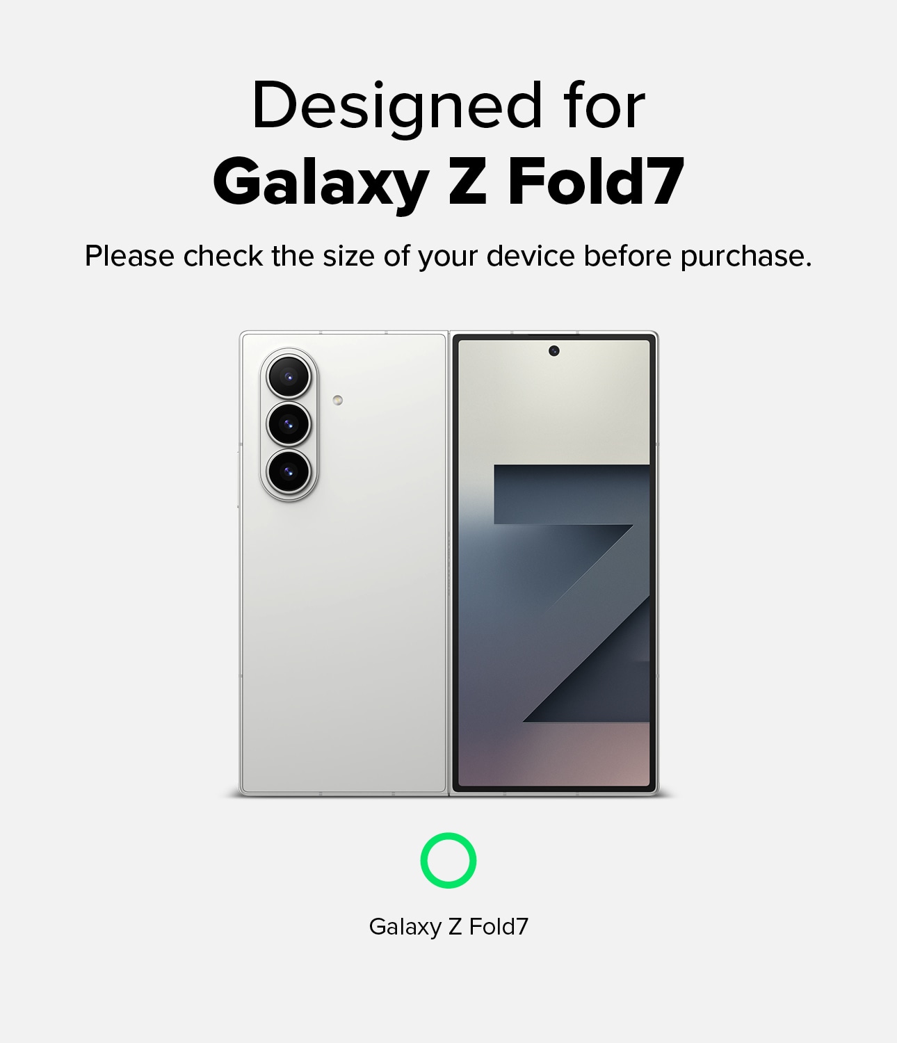 Samsung Galaxy Z Fold 7 Ytre skjermbeskytter i glass med monteringsramme (2-pack)