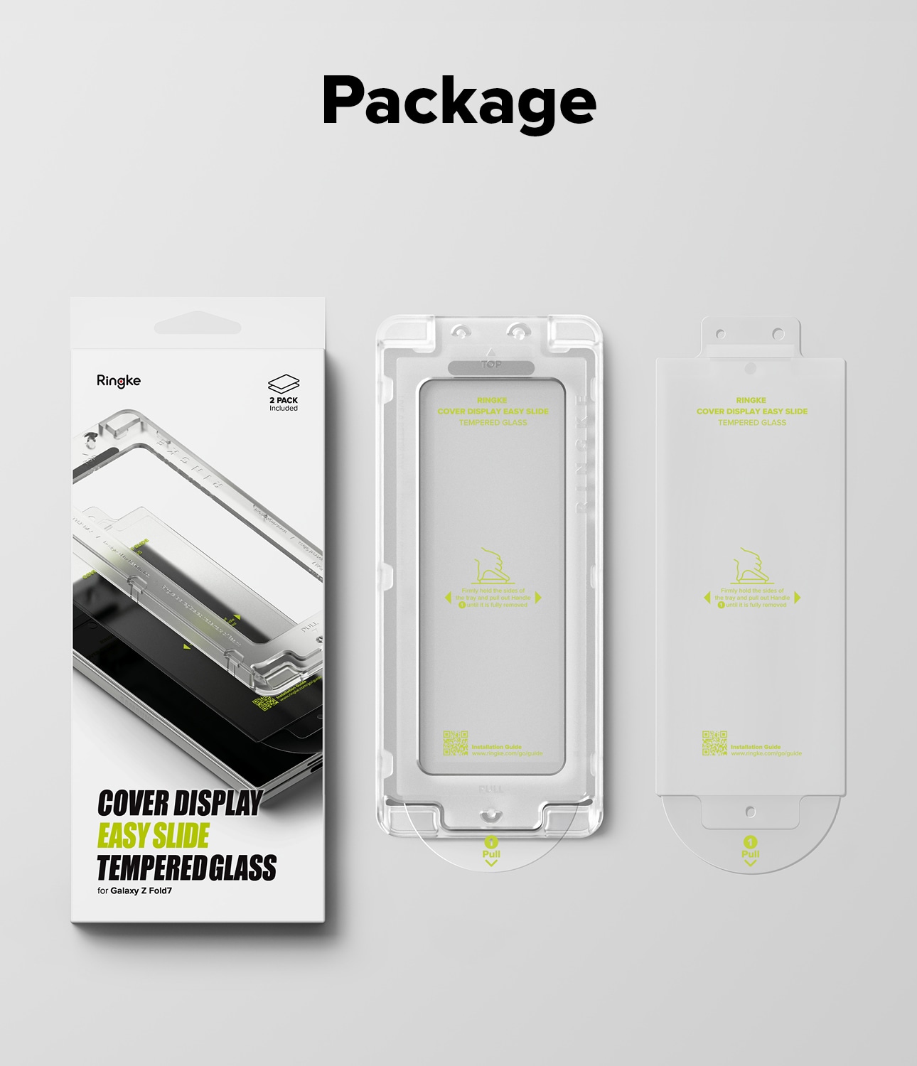 Samsung Galaxy Z Fold 7 Ytre skjermbeskytter i glass med monteringsramme (2-pack)