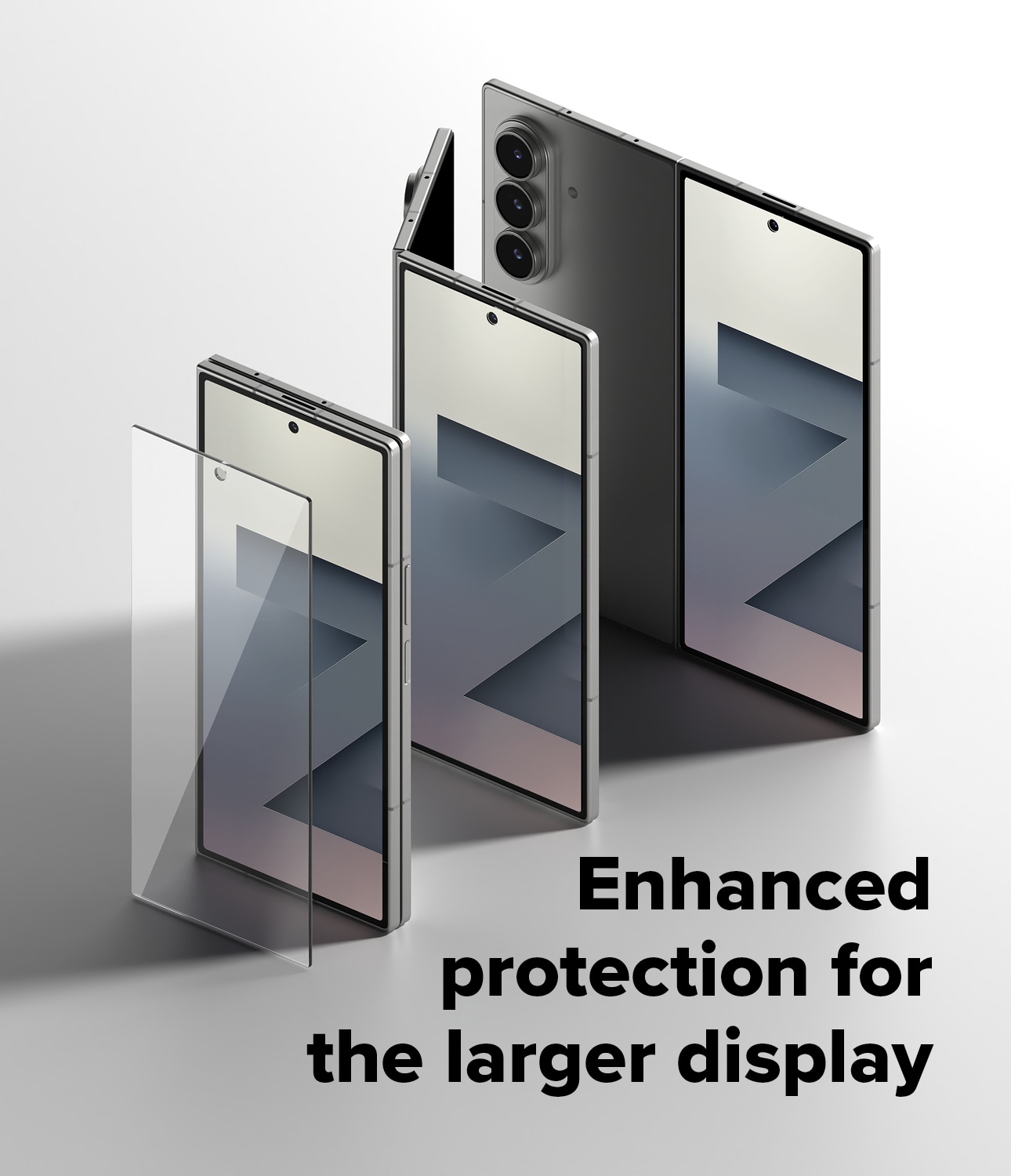 Samsung Galaxy Z Fold 7 Ytre skjermbeskytter i glass med monteringsramme (2-pack)