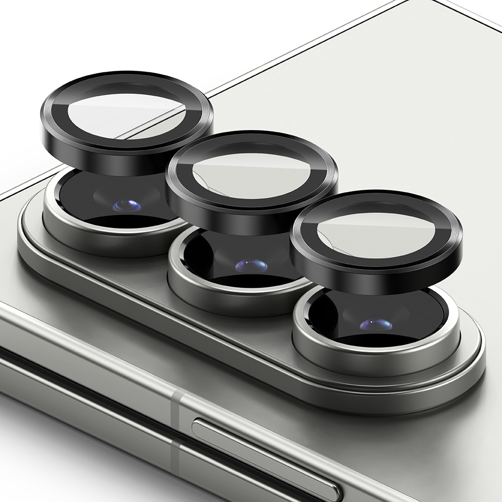 Samsung Galaxy Z Fold 7 2-pack Linsskydd med aluminiumsramme, Svart