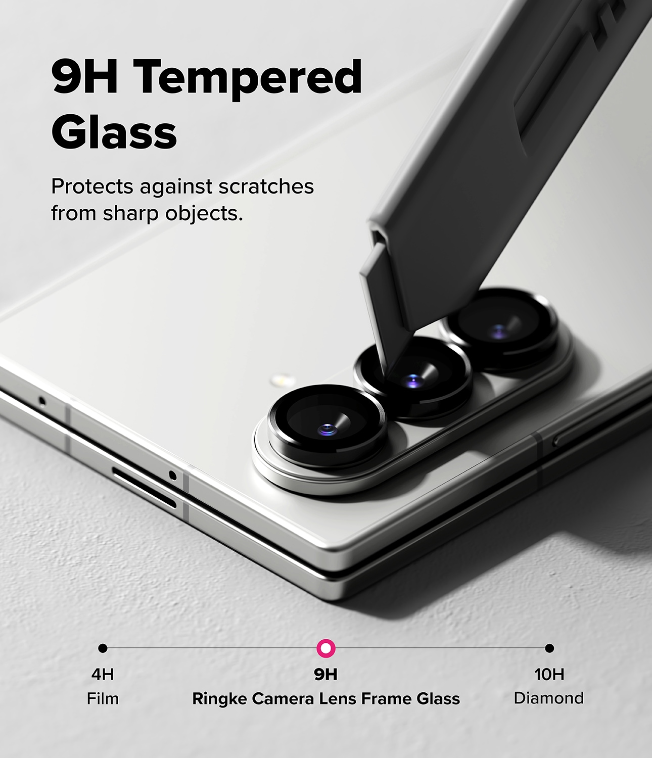 Samsung Galaxy Z Fold 7 2-pack Linsskydd med aluminiumsramme, Svart