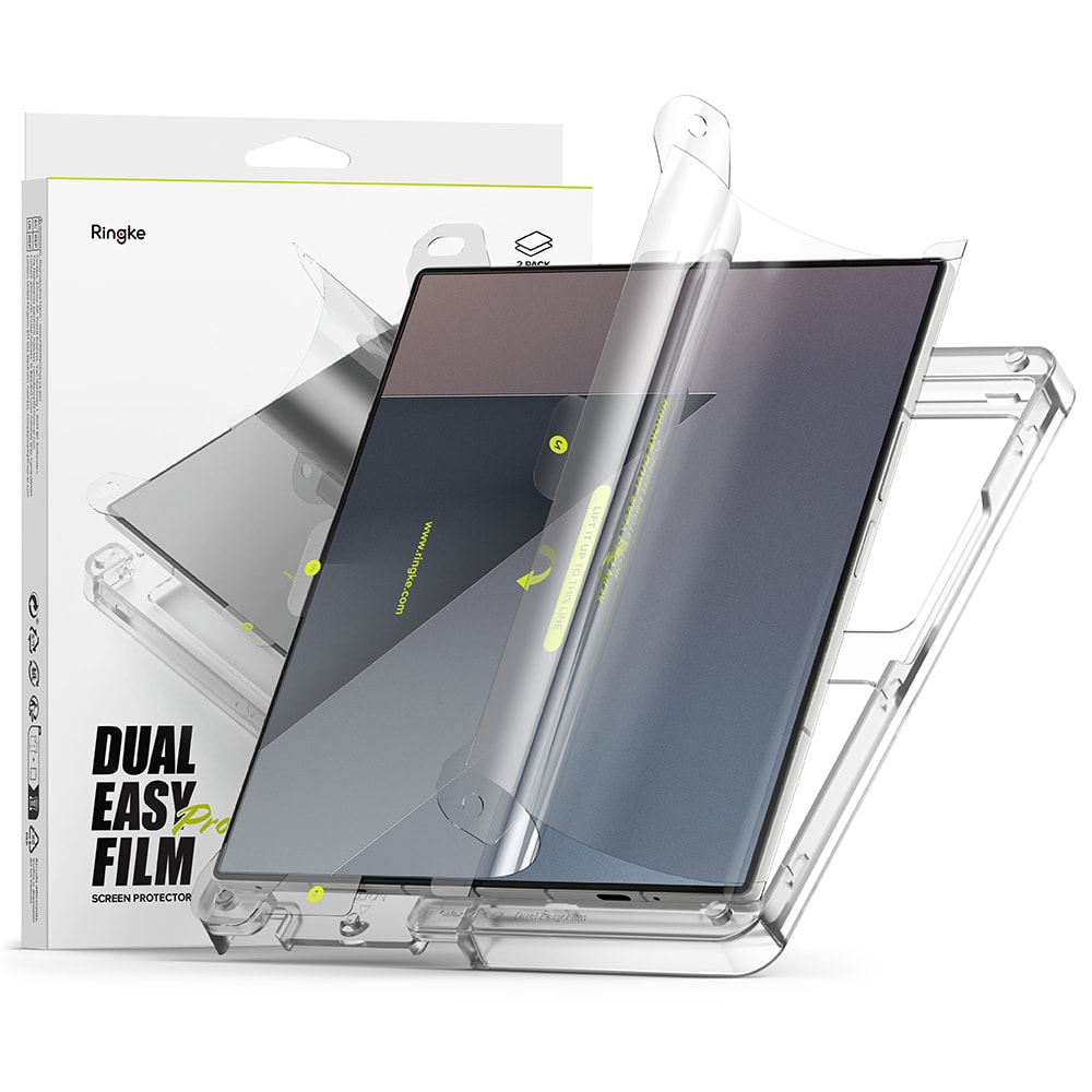 Samsung Galaxy Z Fold 7 Skjermbeskytter beskyttelsesfilm med monteringsramme - Dual Easy (2-pack)
