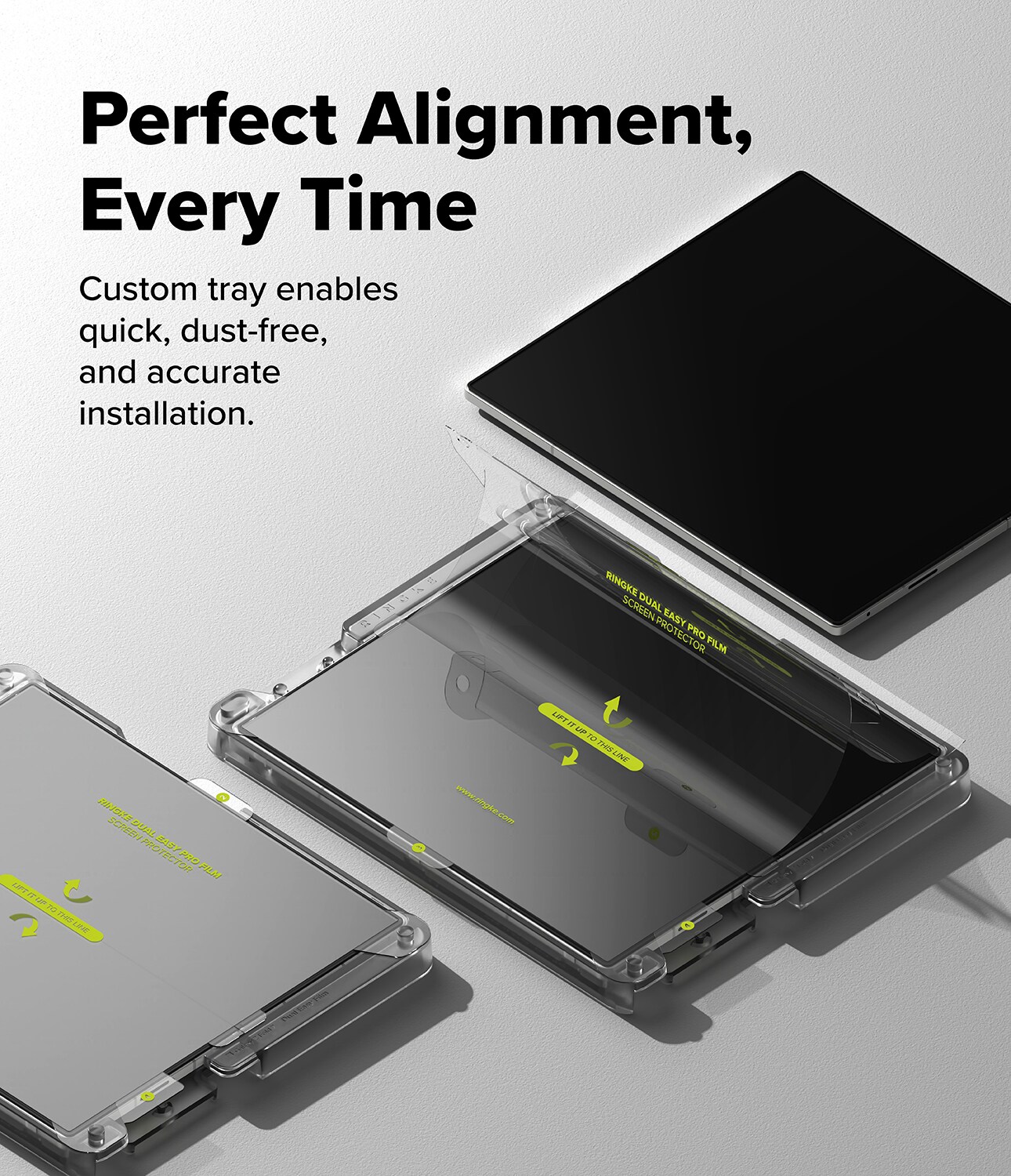 Samsung Galaxy Z Fold 7 Skjermbeskytter beskyttelsesfilm med monteringsramme - Dual Easy (2-pack)
