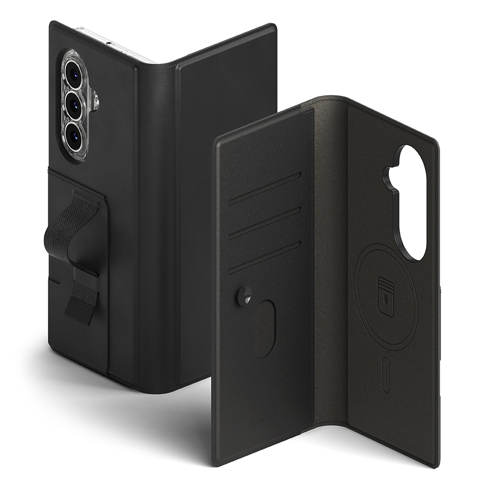 Samsung Galaxy Z Fold 7 Folio Grip Wallet Magnetic, Svart