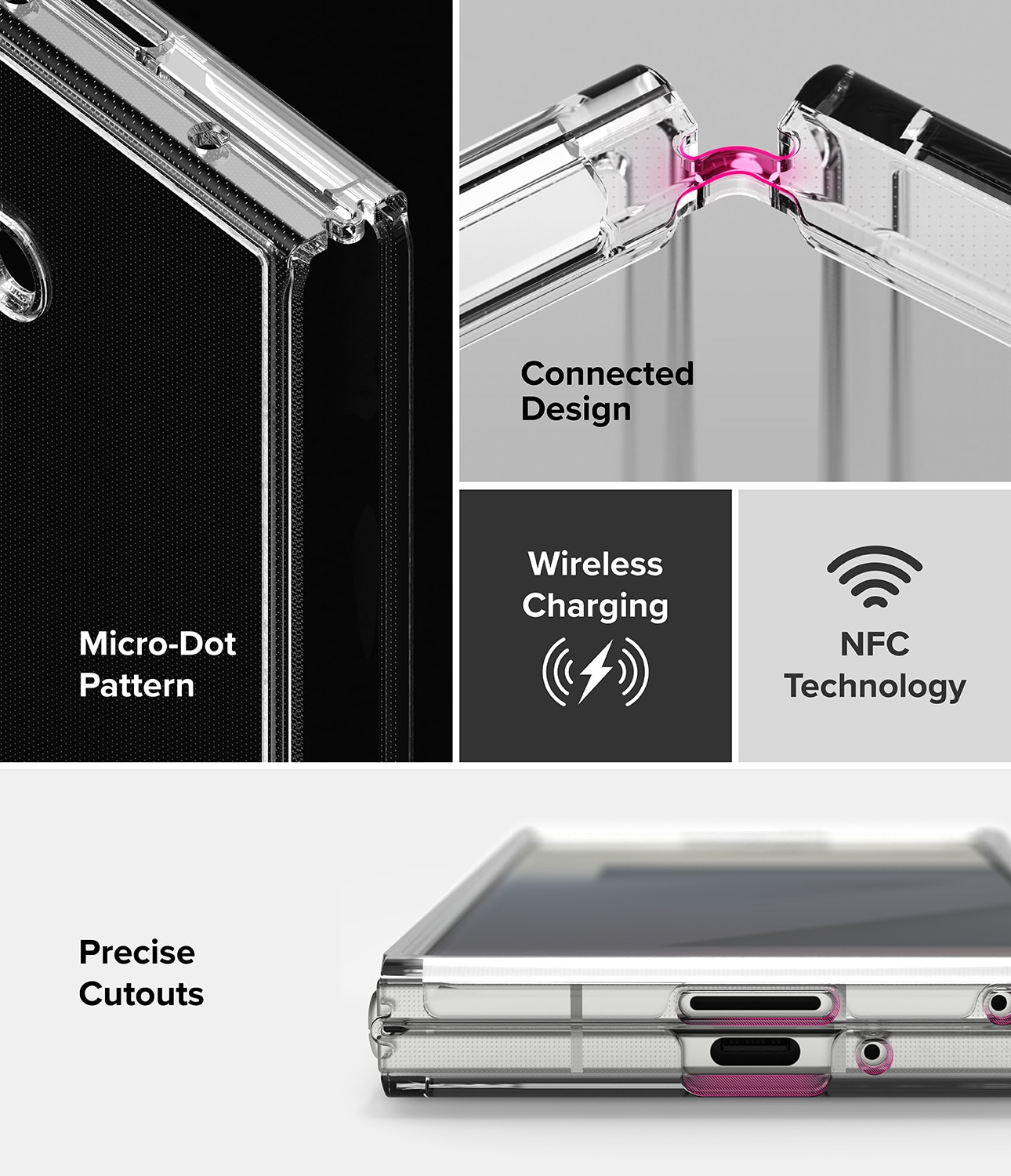 Samsung Galaxy Z Fold 7 Fusion deksel, gjennomsiktig