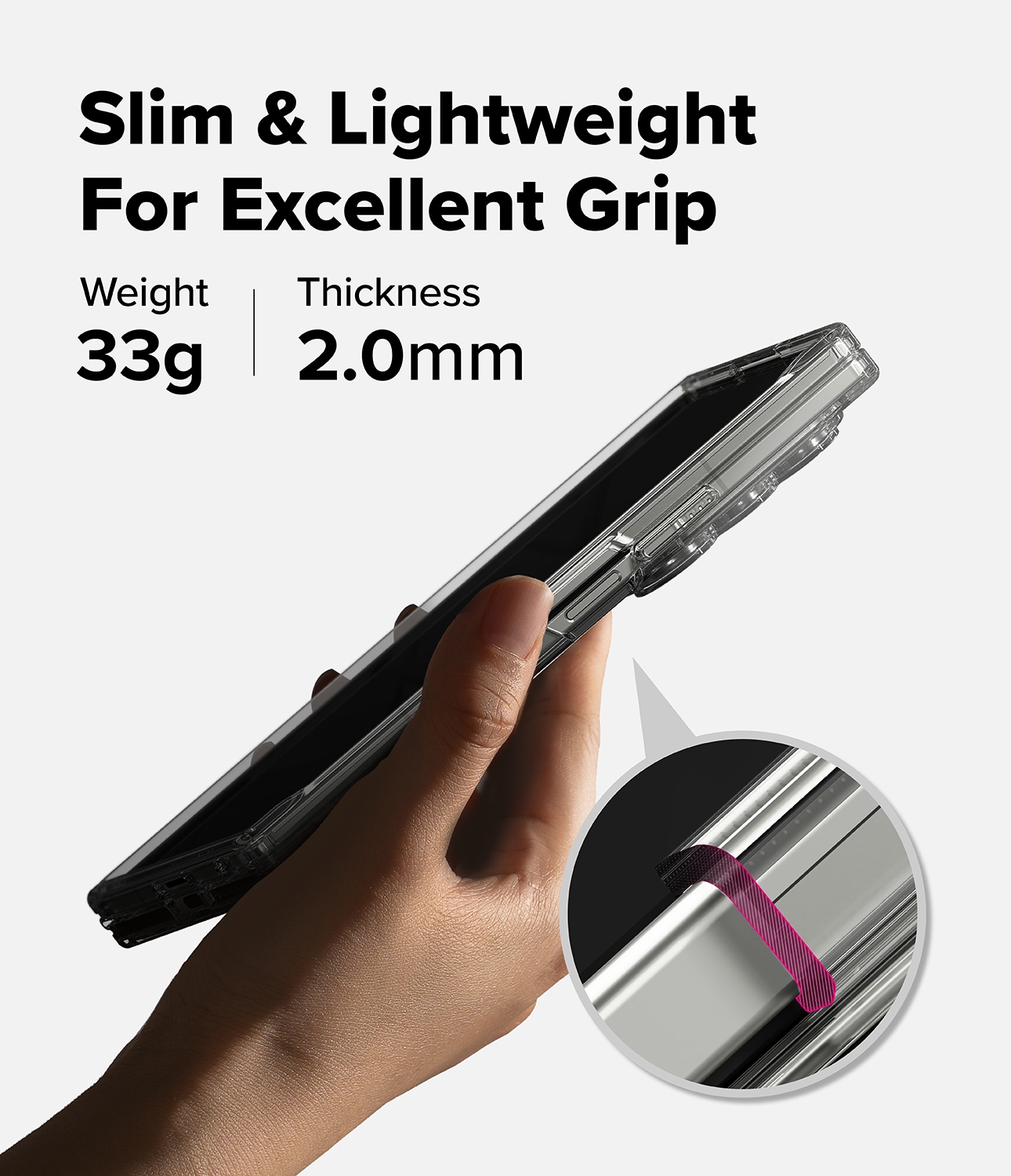 Samsung Galaxy Z Fold 7 Fusion deksel, gjennomsiktig