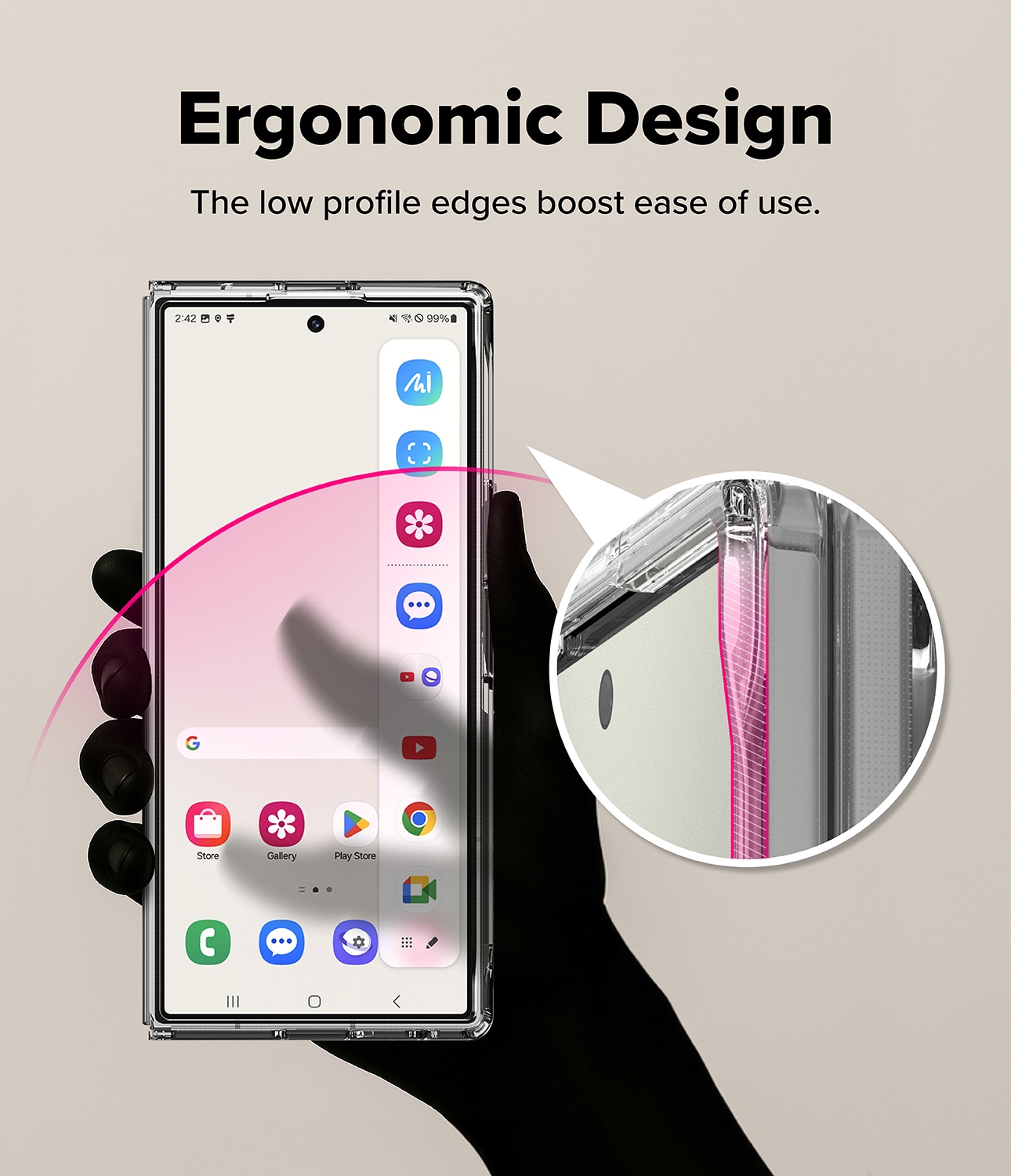 Samsung Galaxy Z Fold 7 Fusion MagSafe Deksel, gjennomsiktig