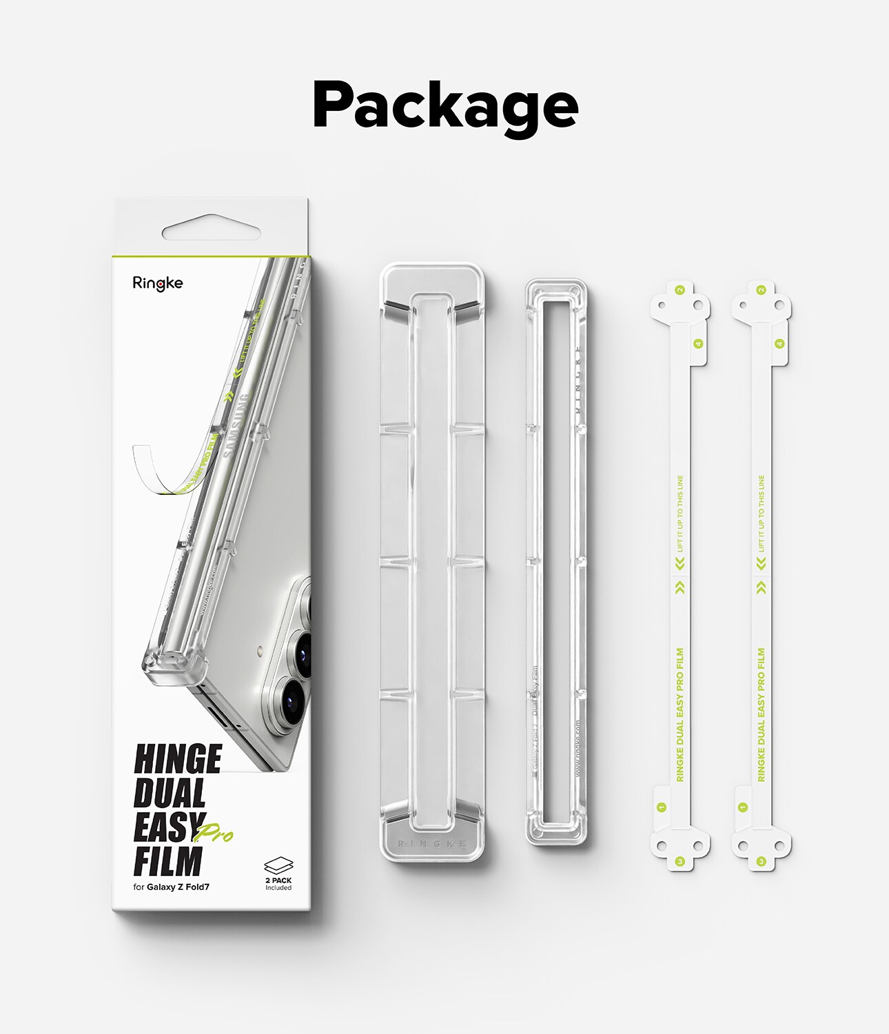 Samsung Galaxy Z Fold 7 Hinge beskyttelsesfilm – Dual Easy (2-pack)