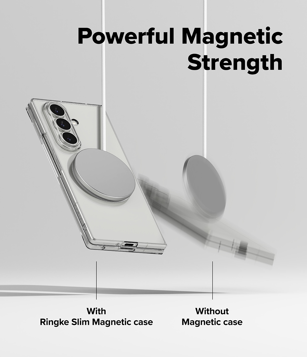 Samsung Galaxy Z Fold 7 Slankt magnetisk deksel, Gjennomsiktig
