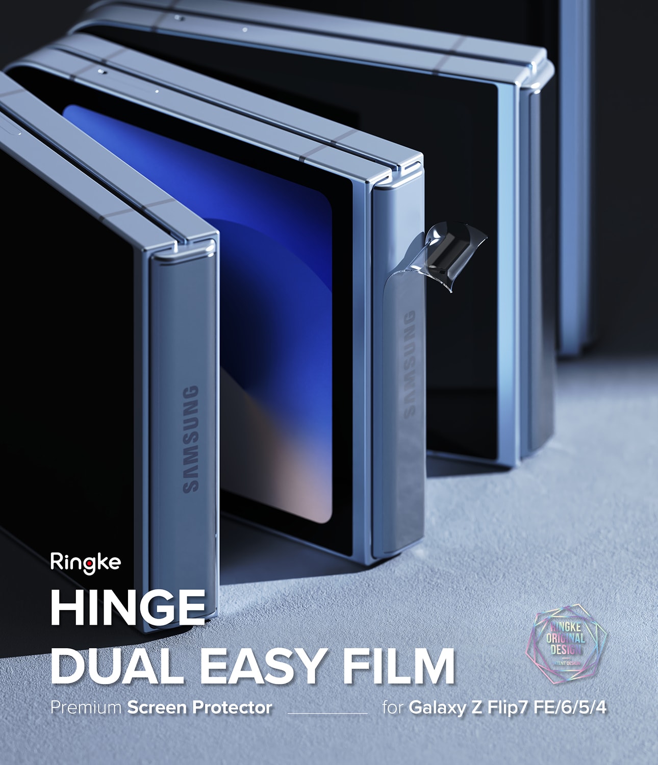 Samsung Galaxy Z Flip 4 Hinge beskyttelsesfilm – Dual Easy (2-pack)