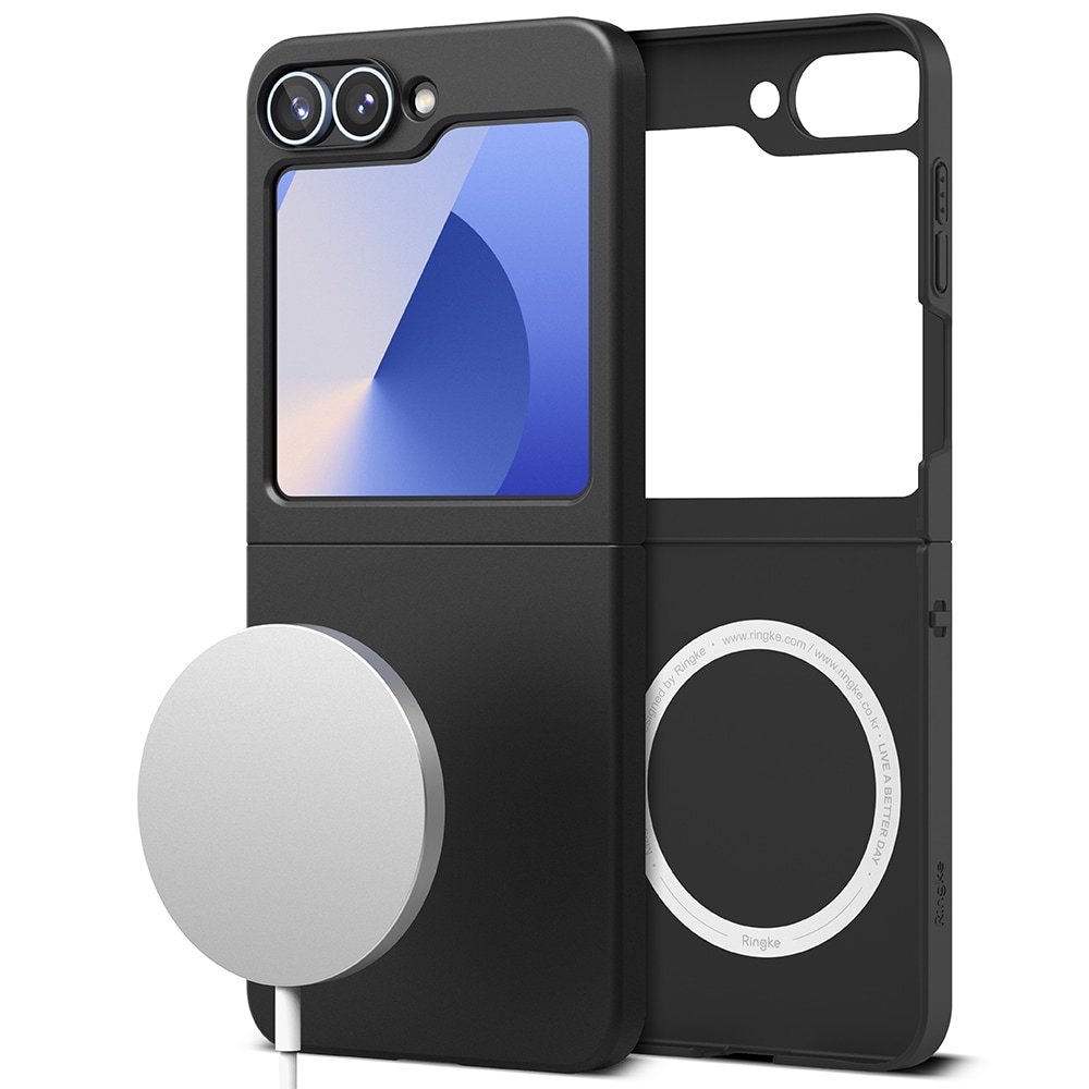 Samsung Galaxy Z Flip 6 Slankt magnetisk deksel, Svart