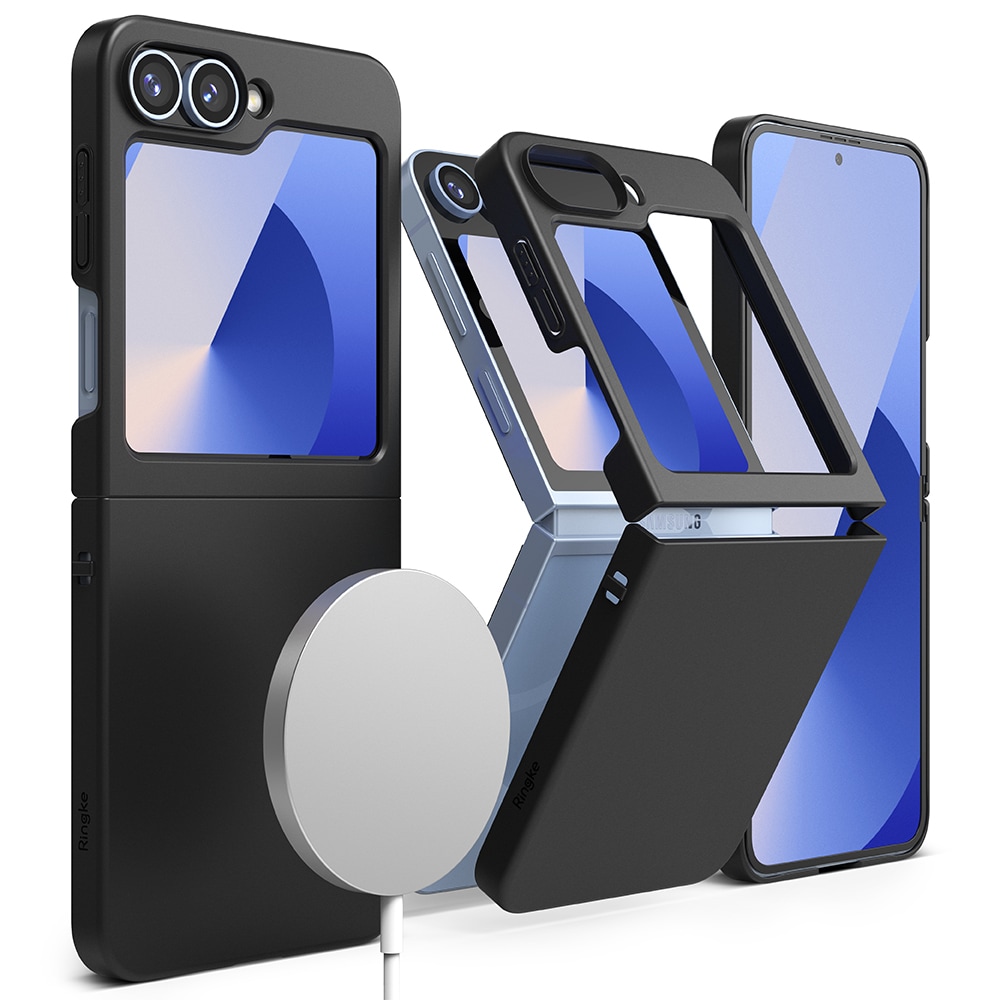 Samsung Galaxy Z Flip 6 Slankt magnetisk deksel, Svart