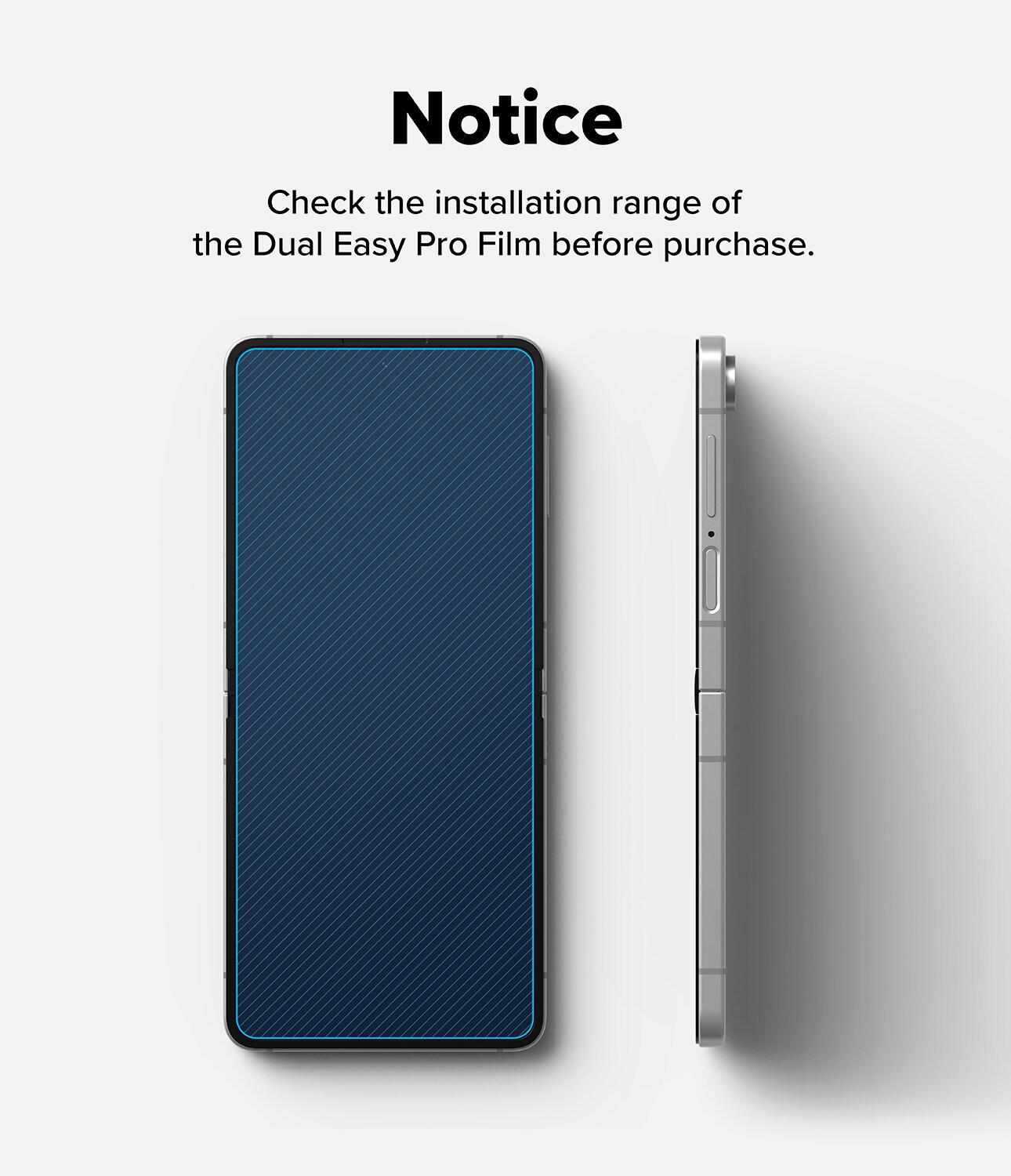 Samsung Galaxy Z Flip 7 Skjermbeskytter beskyttelsesfilm med monteringsramme - Dual Easy (2-pack)