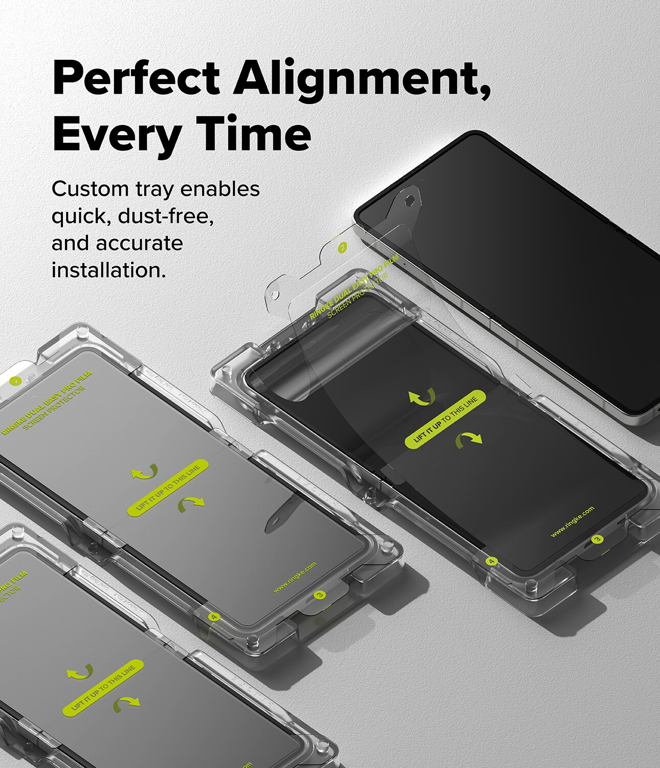 Samsung Galaxy Z Flip 7 Skjermbeskytter beskyttelsesfilm med monteringsramme - Dual Easy (2-pack)