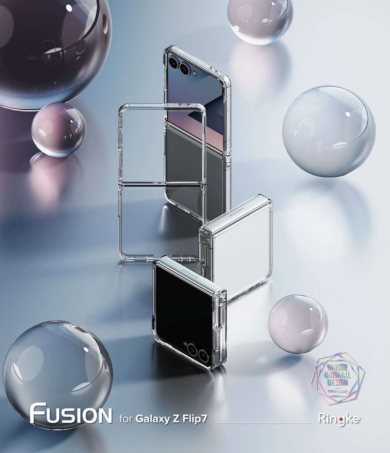 Samsung Galaxy Z Flip 7 Fusion deksel, gjennomsiktig