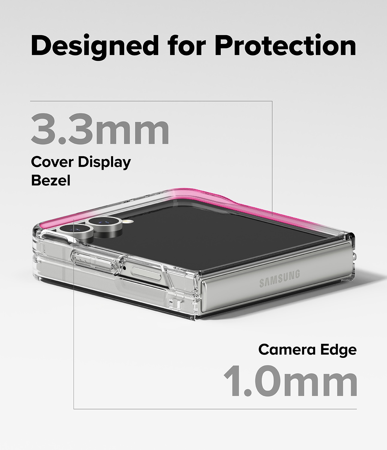 Samsung Galaxy Z Flip 7 Fusion deksel, gjennomsiktig
