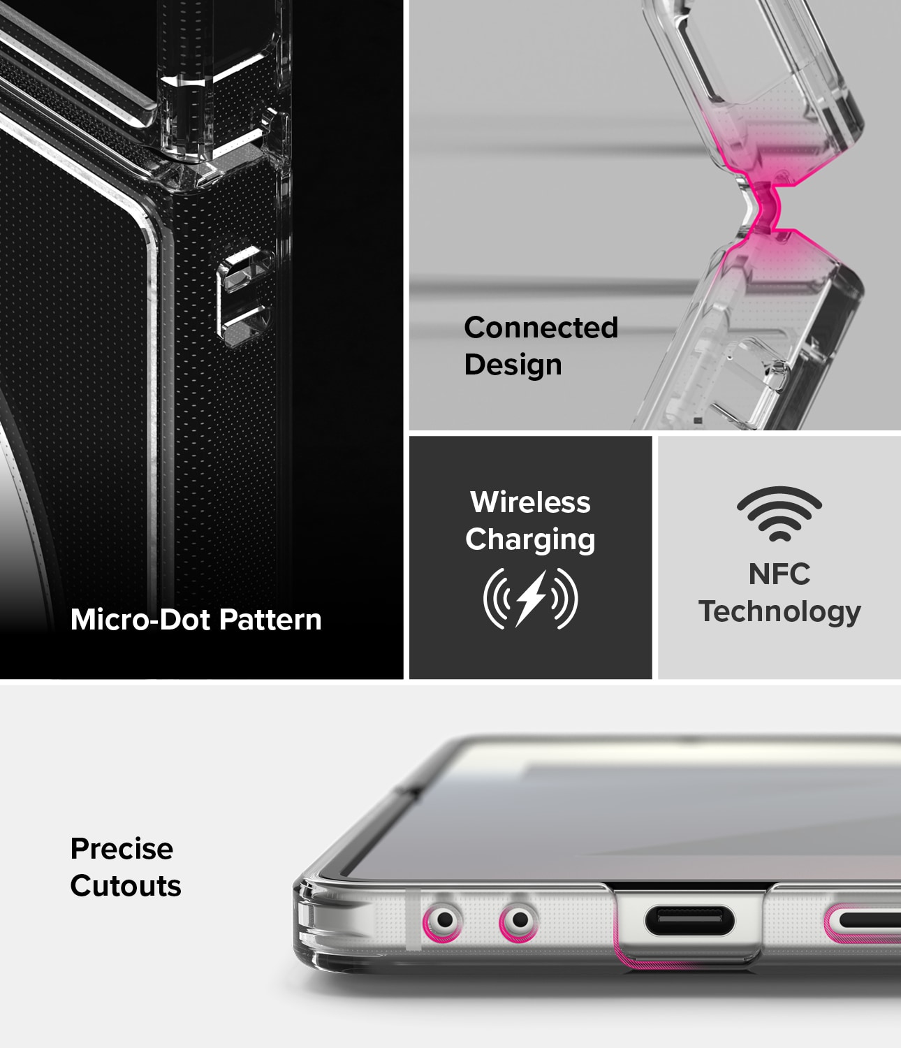 Samsung Galaxy Z Flip 7 Fusion MagSafe Deksel, gjennomsiktig