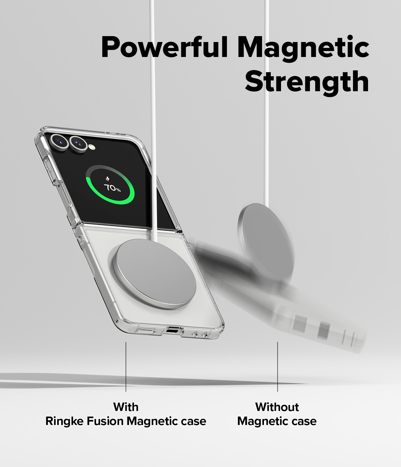 Samsung Galaxy Z Flip 7 Fusion MagSafe Deksel, gjennomsiktig
