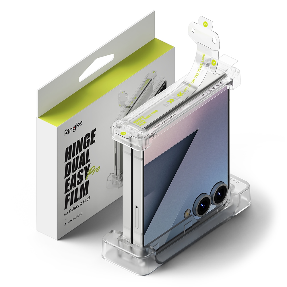 Samsung Galaxy Z Flip 7 Hinge beskyttelsesfilm – Dual Easy (2-pack)