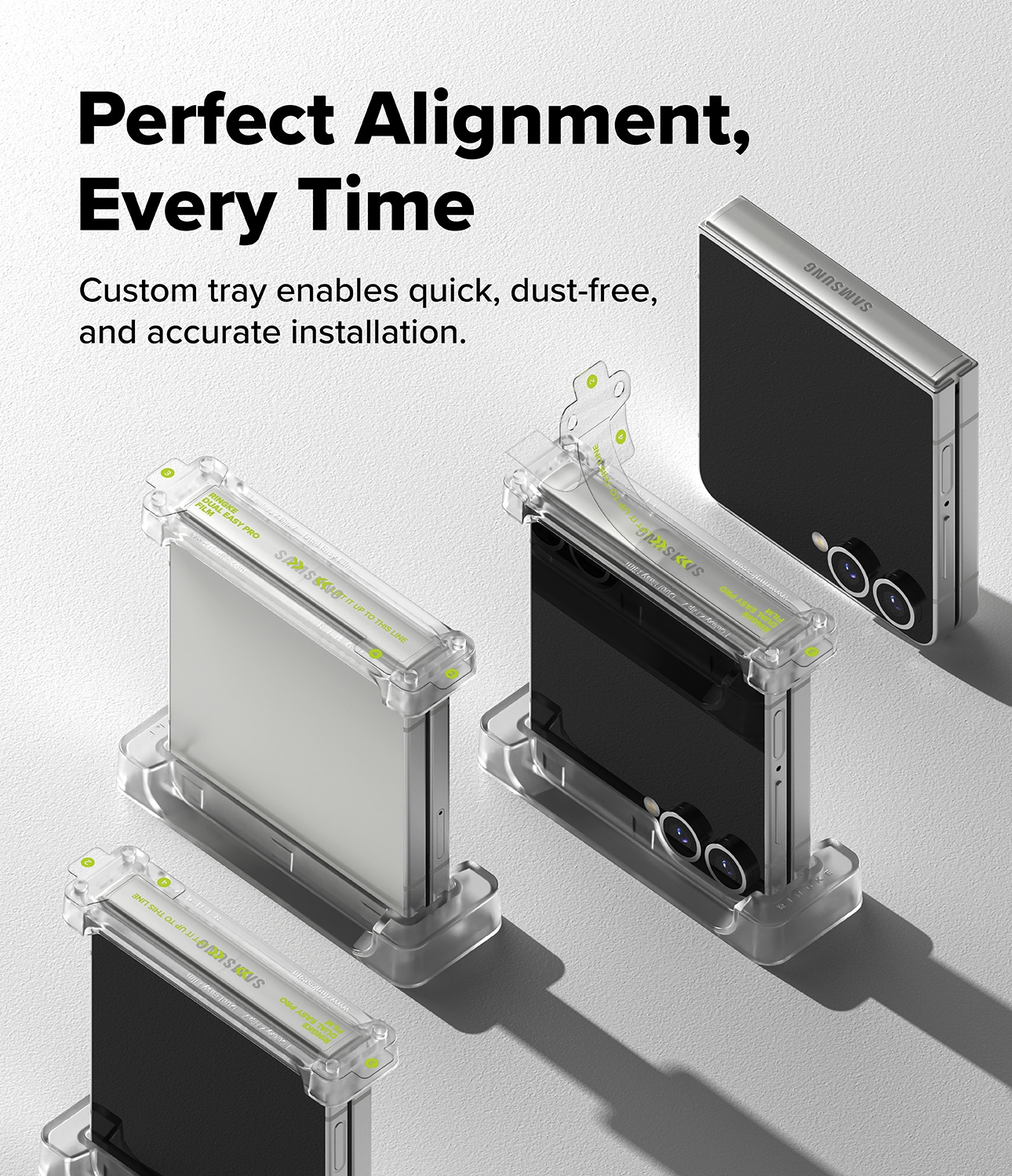 Samsung Galaxy Z Flip 7 Hinge beskyttelsesfilm – Dual Easy (2-pack)
