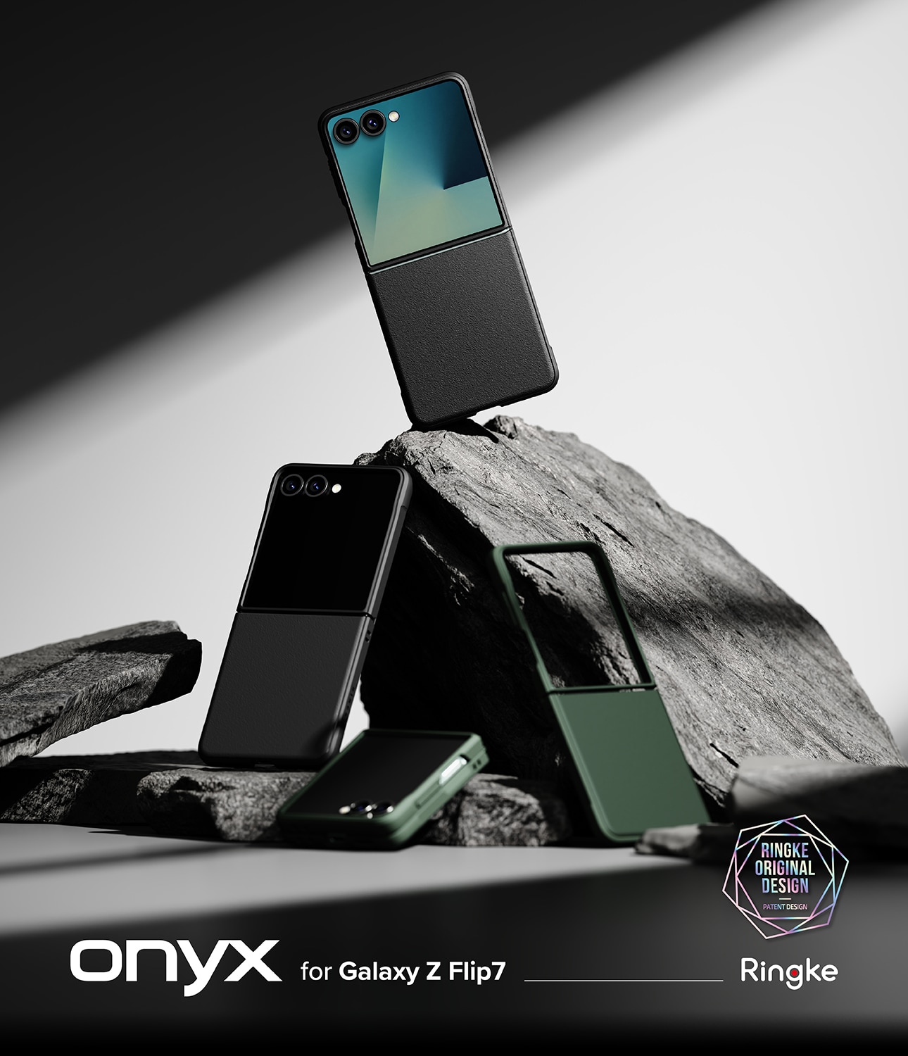 Samsung Galaxy Z Flip 7 Onyx deksel, Black