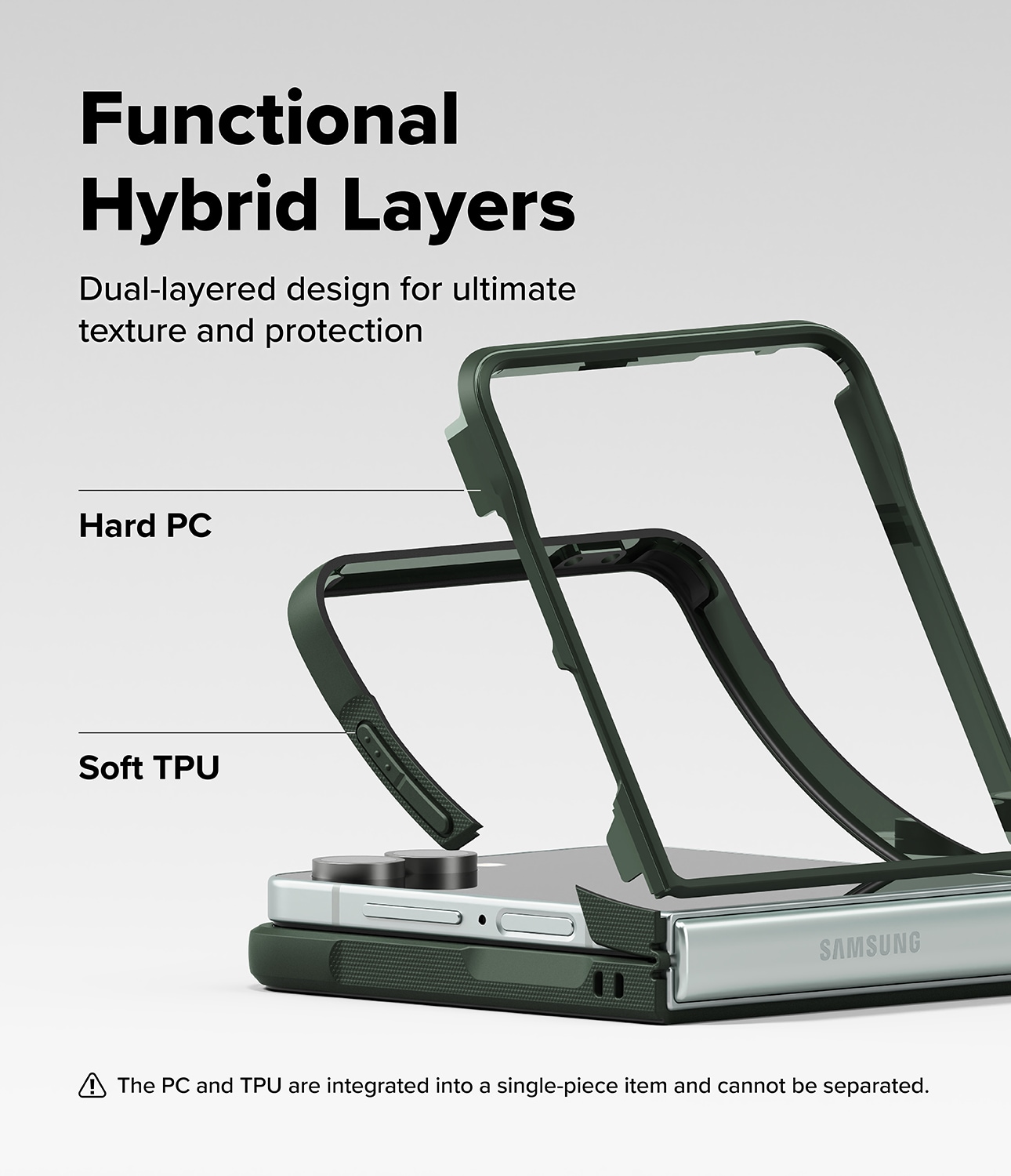 Samsung Galaxy Z Flip 7 Onyx deksel, Dark Green