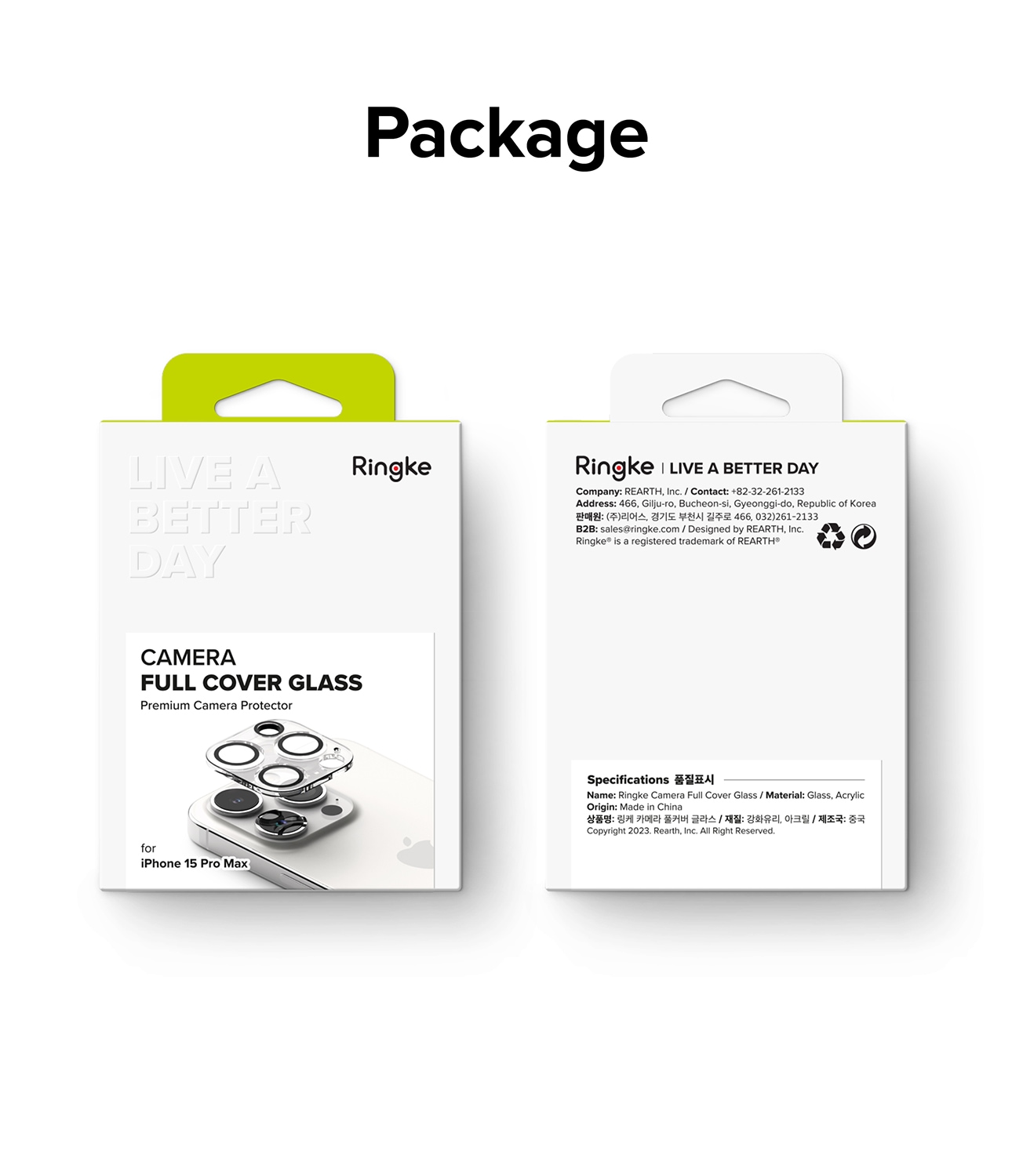 iPhone 15 Pro Max Kameralinsebeskyttelse i glass (2-pack)