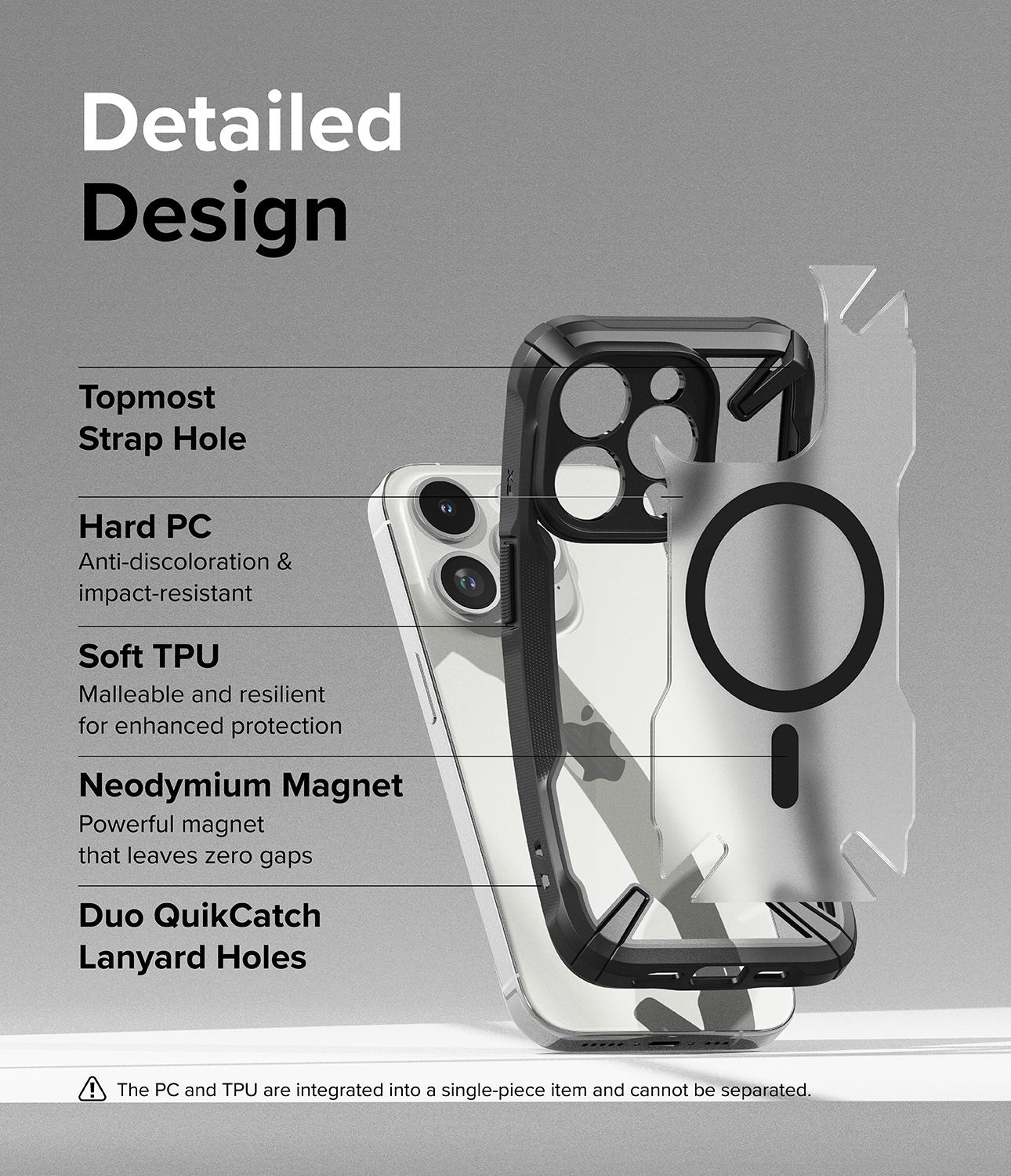 iPhone 15 Pro Fusion X MagSafe Deksel, Svart