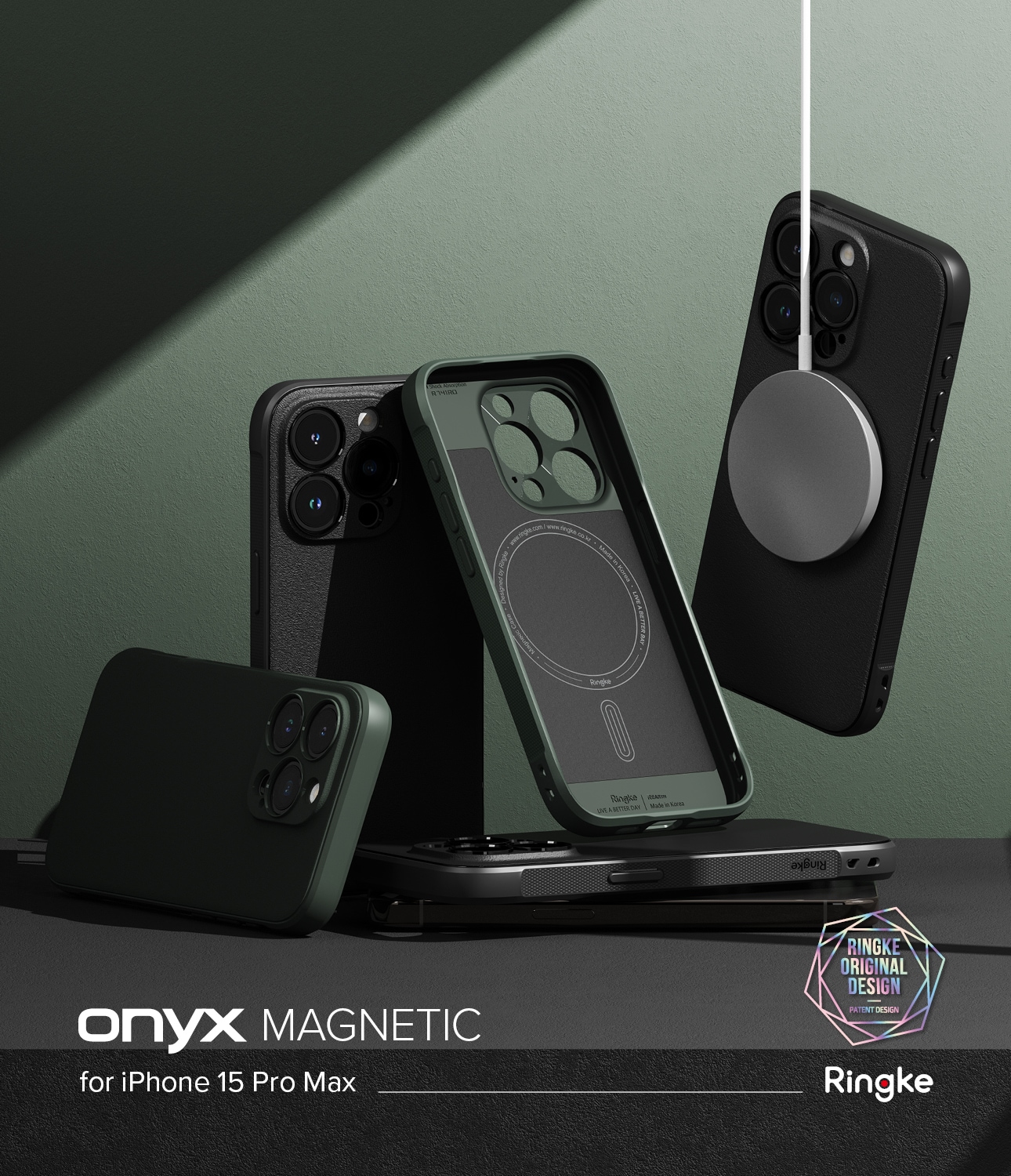 iPhone 15 Pro Max Onyx MagSafe Deksel, Black