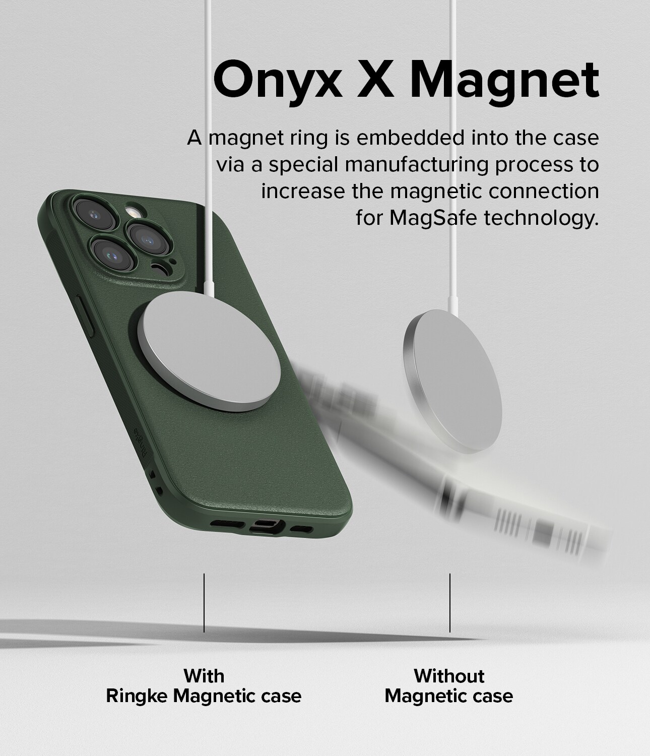 iPhone 15 Pro Max Onyx MagSafe Deksel, Dark Green