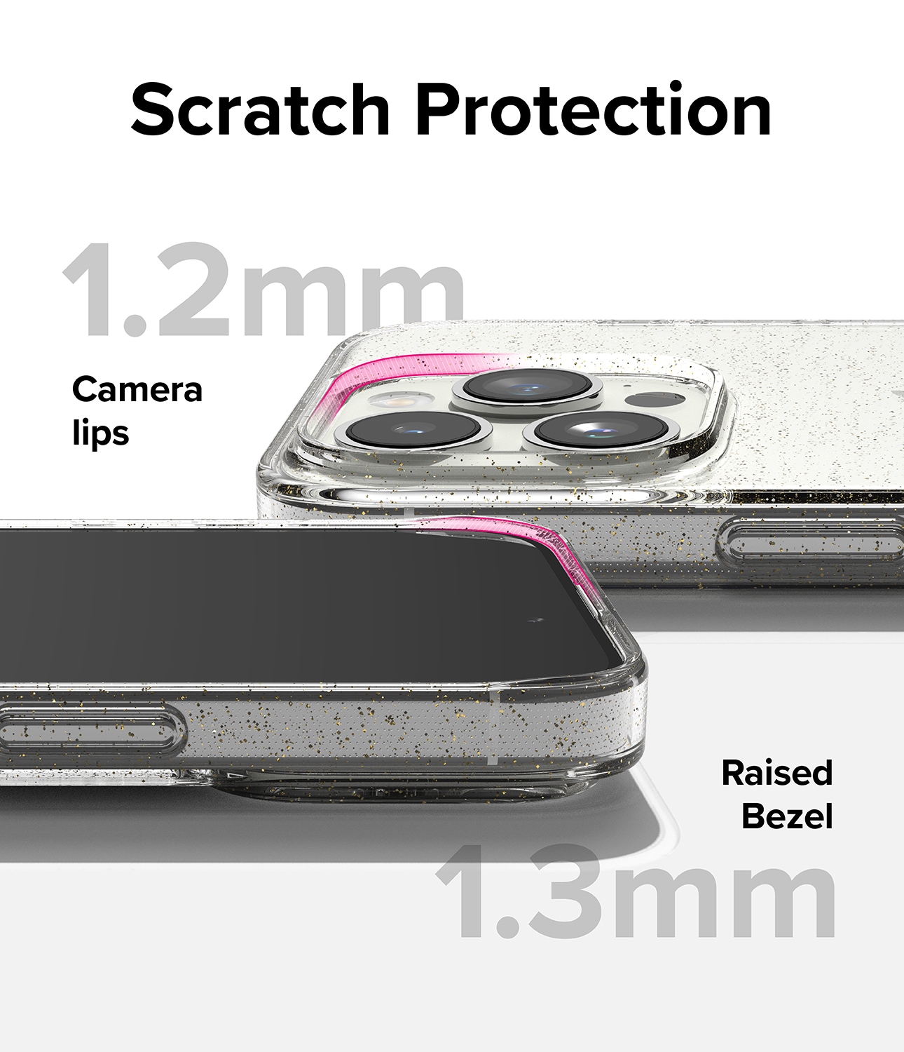 iPhone 15 Pro Air Deksel Glitter Clear