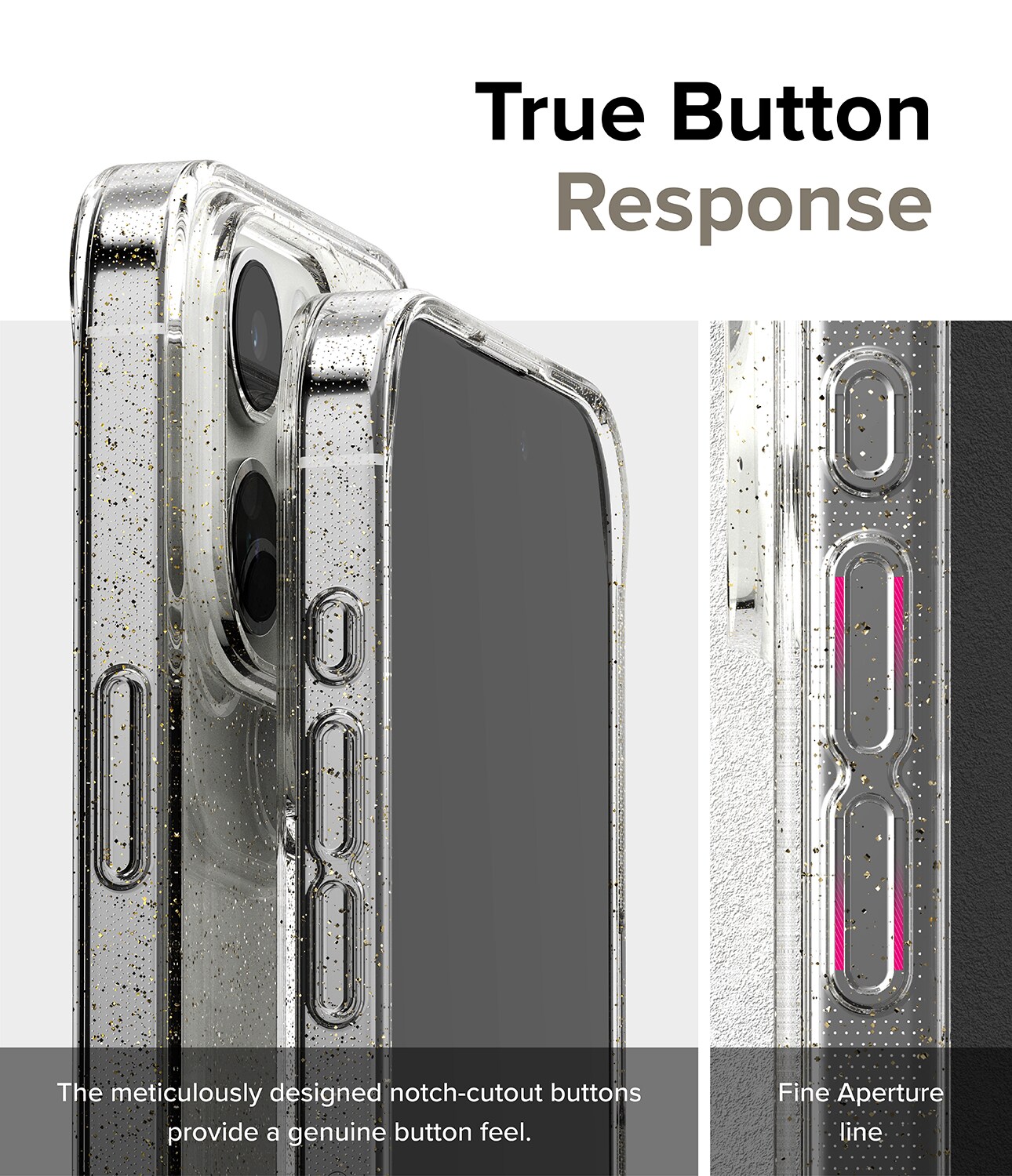 iPhone 15 Pro Air Deksel Glitter Clear