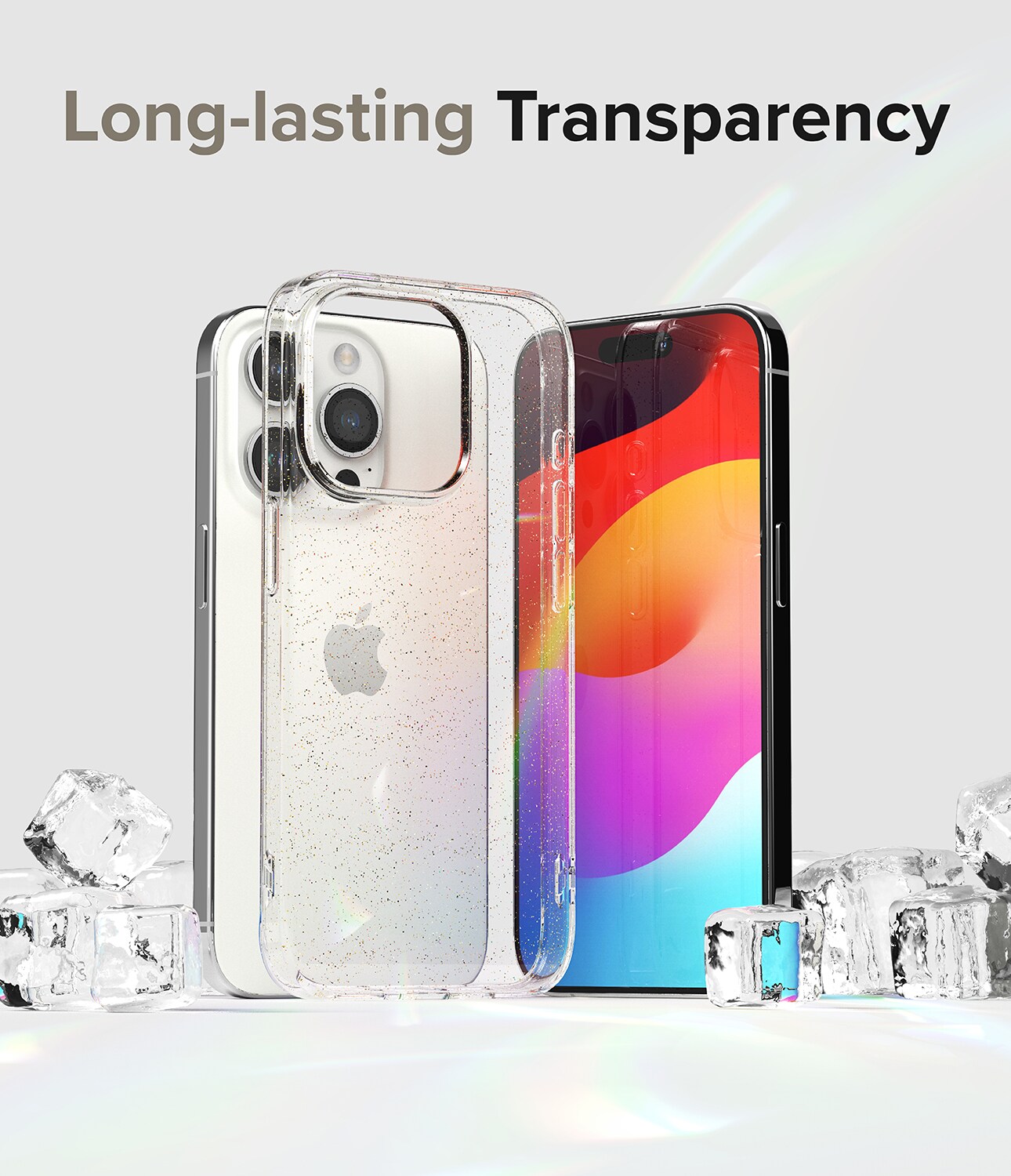iPhone 15 Pro Air Deksel Glitter Clear