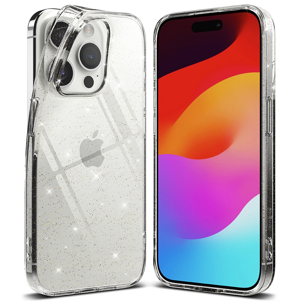 iPhone 15 Pro Air Deksel Glitter Clear
